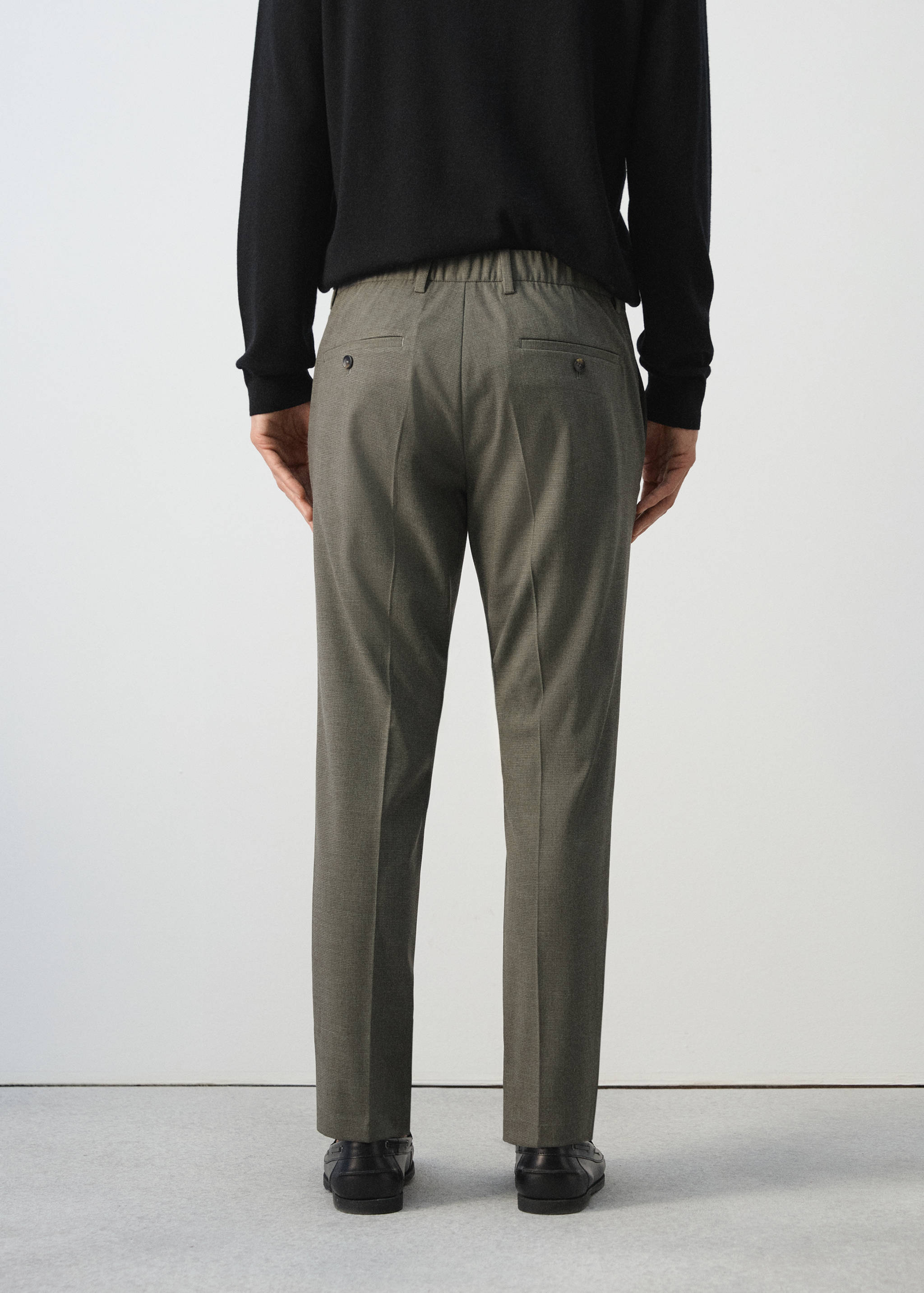 Cropped slim fit trousers - Reverse of the article