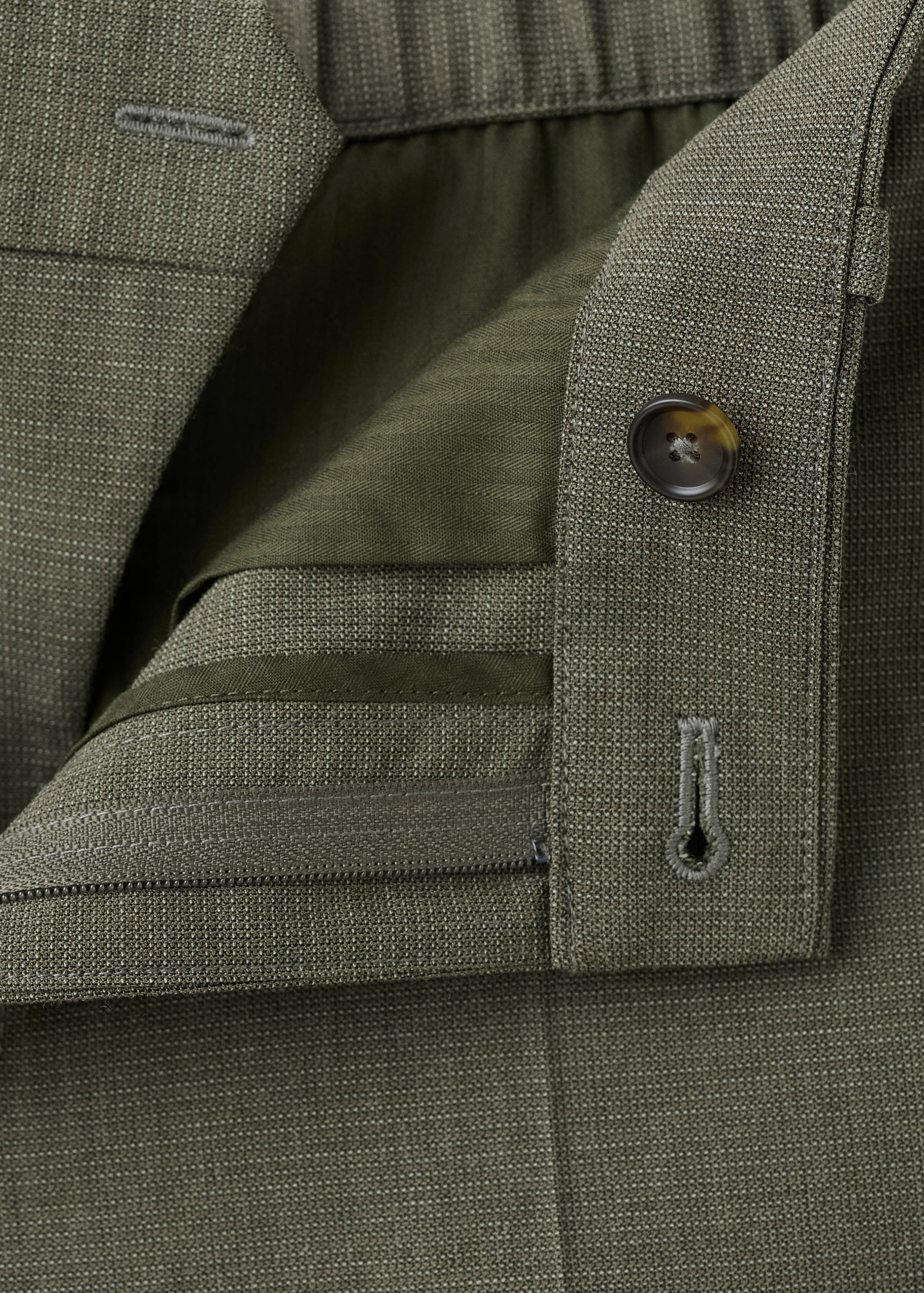 Cropped slim fit trousers - Details of the article 0