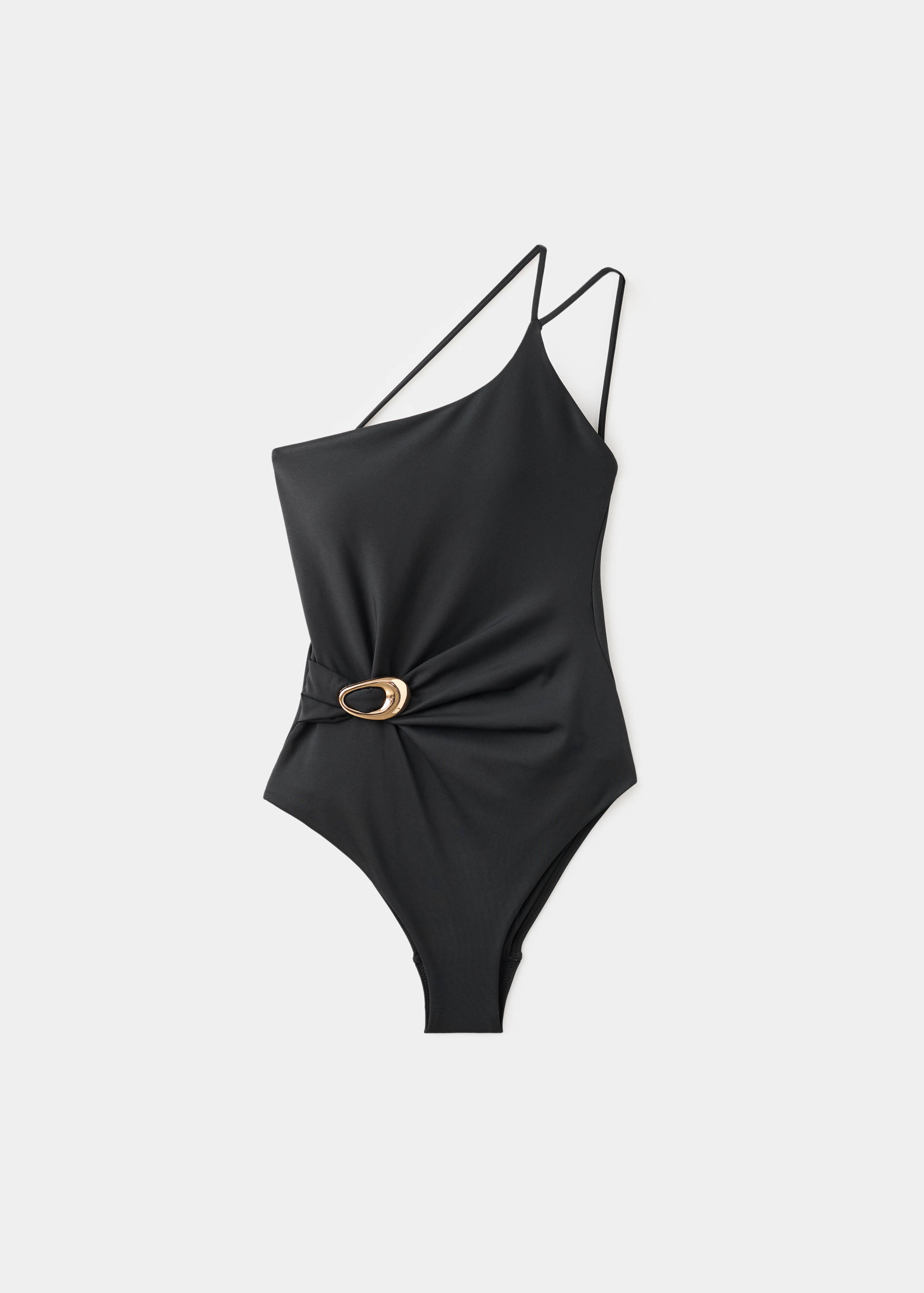 Asymmetrical swimsuit with gathered detail - Article without model