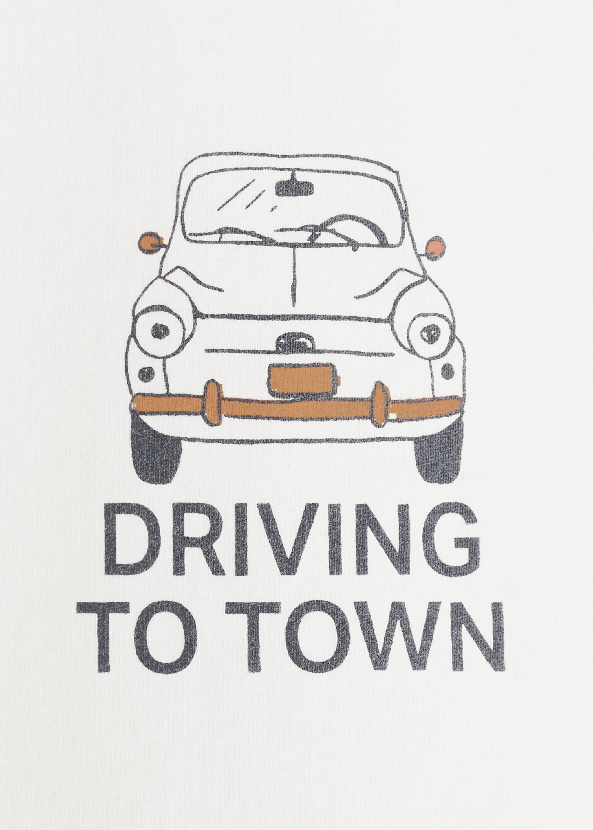 Camiseta algodón estampada - Detalle del artículo 8, Blanco roto. Ref: 27054413-00.