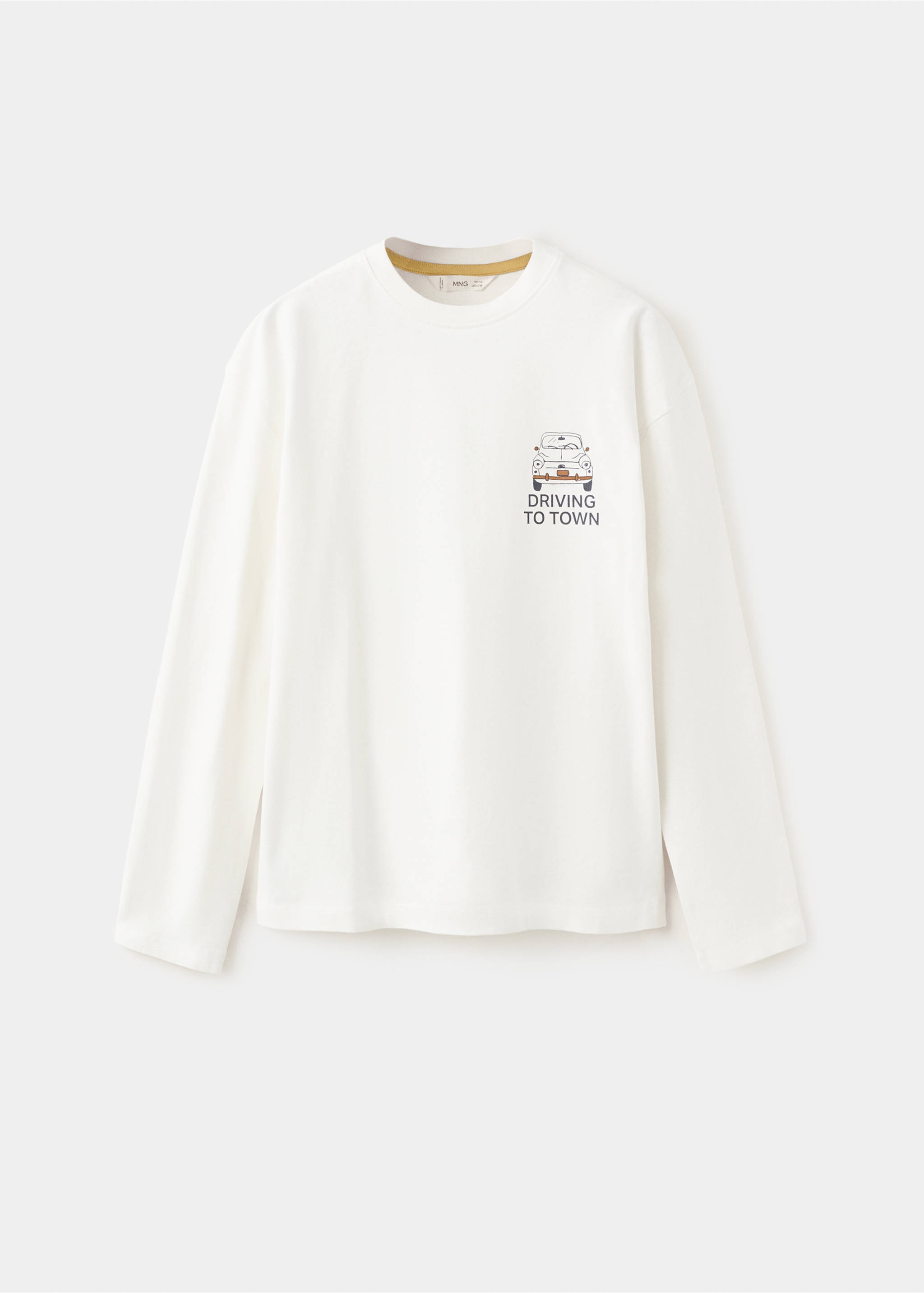 Camiseta algodón estampada - Artículo sin modelo, Blanco roto. Ref: 27054413-00.