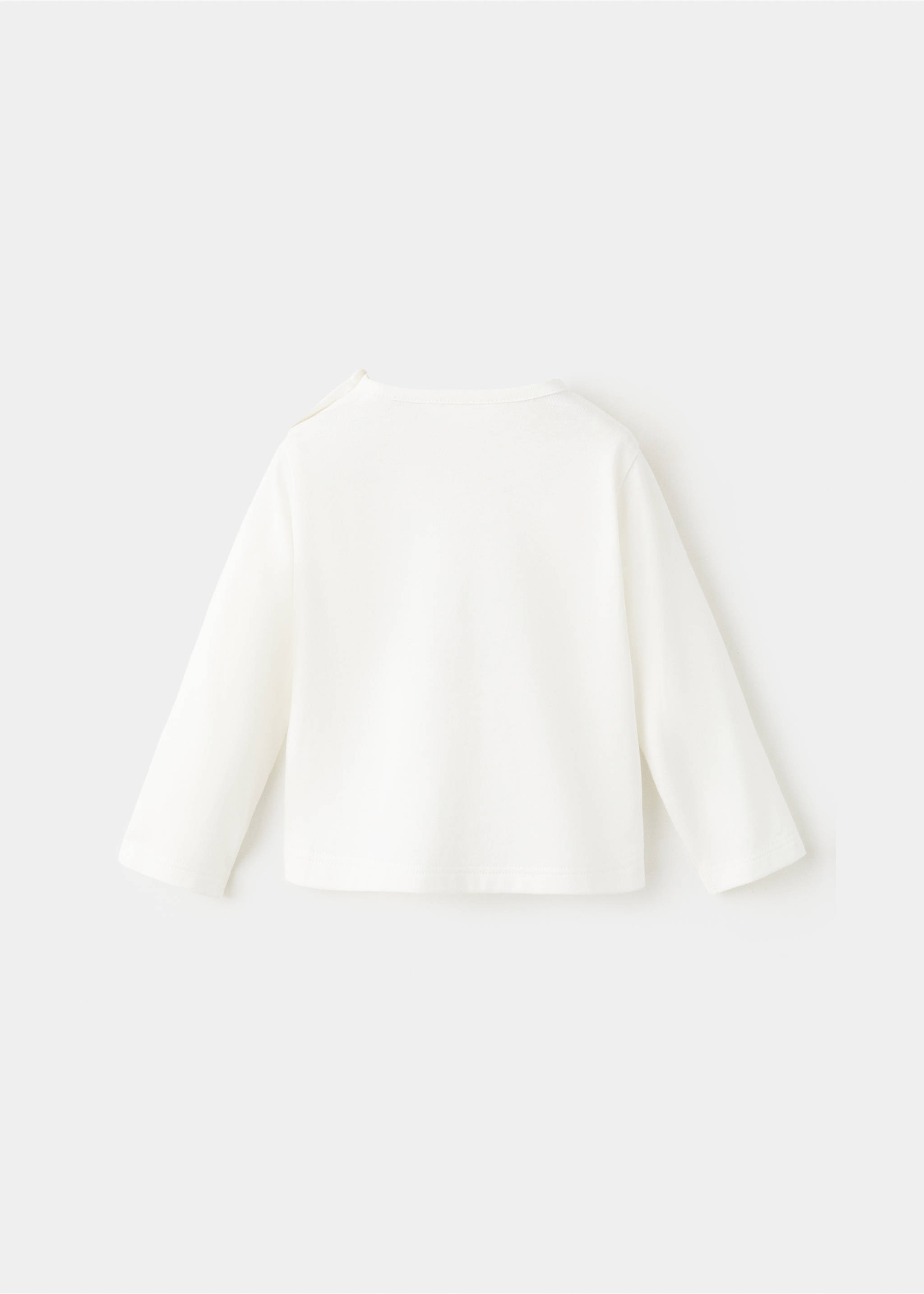 Baumwoll-T-Shirt mit Motiv - Rückseite des Artikels, Cremeweiß. Ref: 27054414-00.