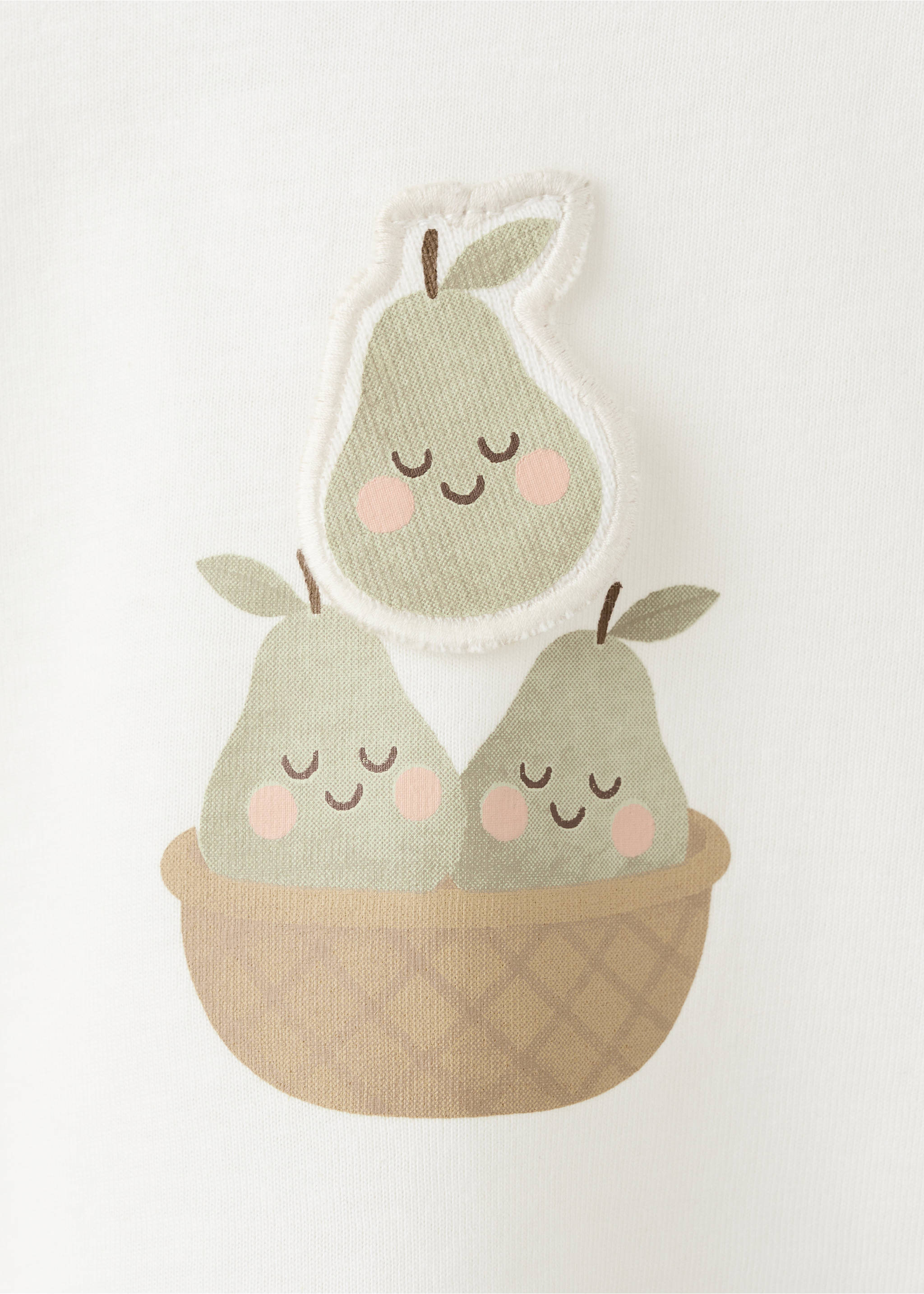 Baumwoll-T-Shirt mit Motiv - Detail des Artikels 8, Cremeweiß. Ref: 27054414-00.