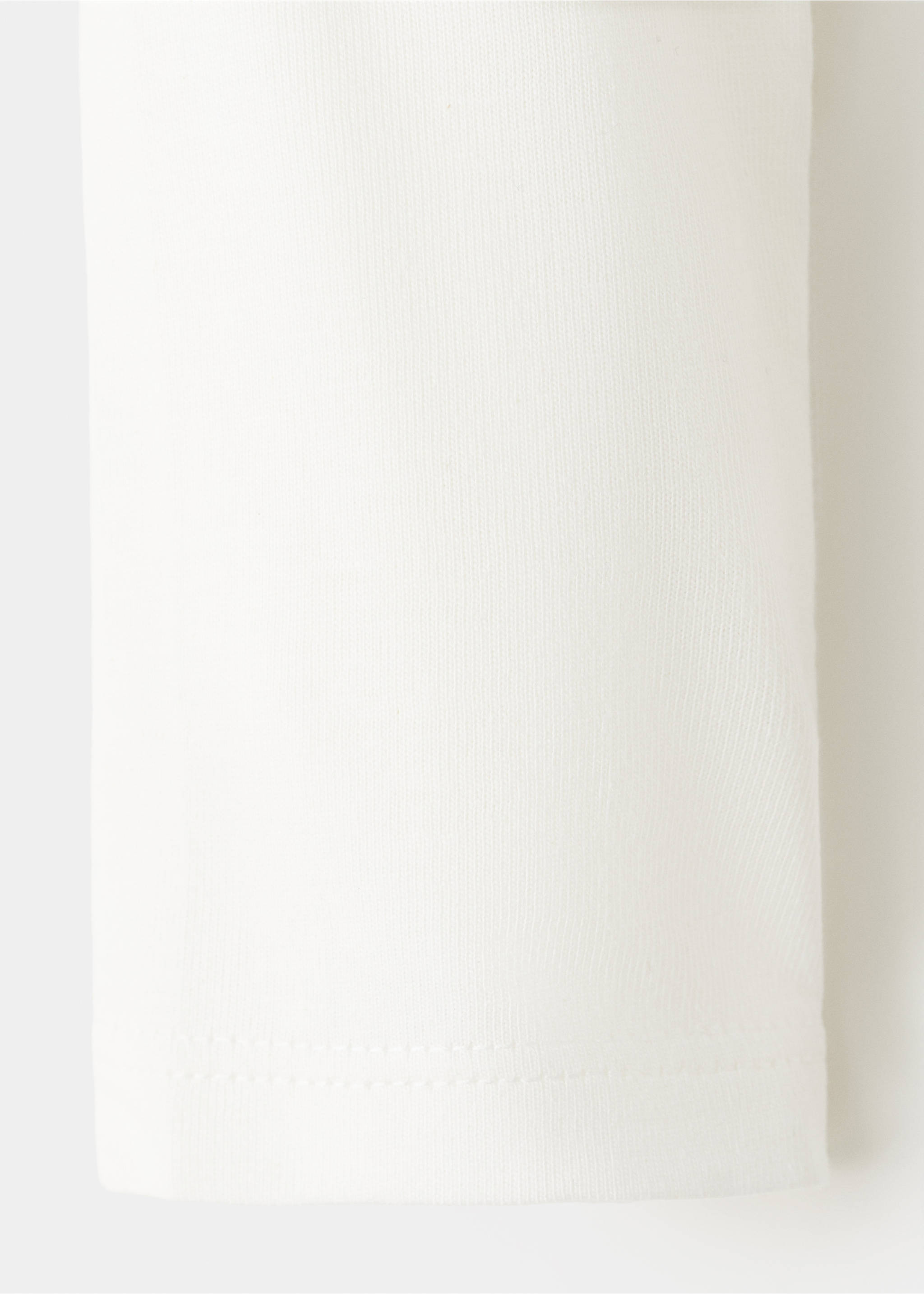 Baumwoll-T-Shirt mit Motiv - Detail des Artikels 0, Cremeweiß. Ref: 27054414-00.