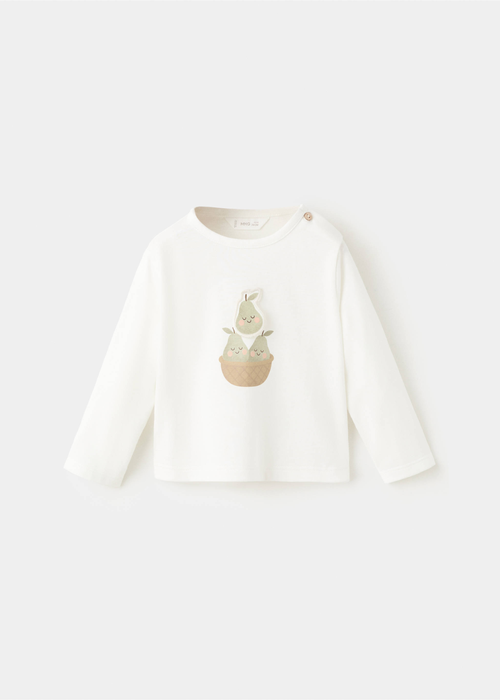 Cotton printed T-shirt - Article without model, Off White. Ref: 27054414-00.