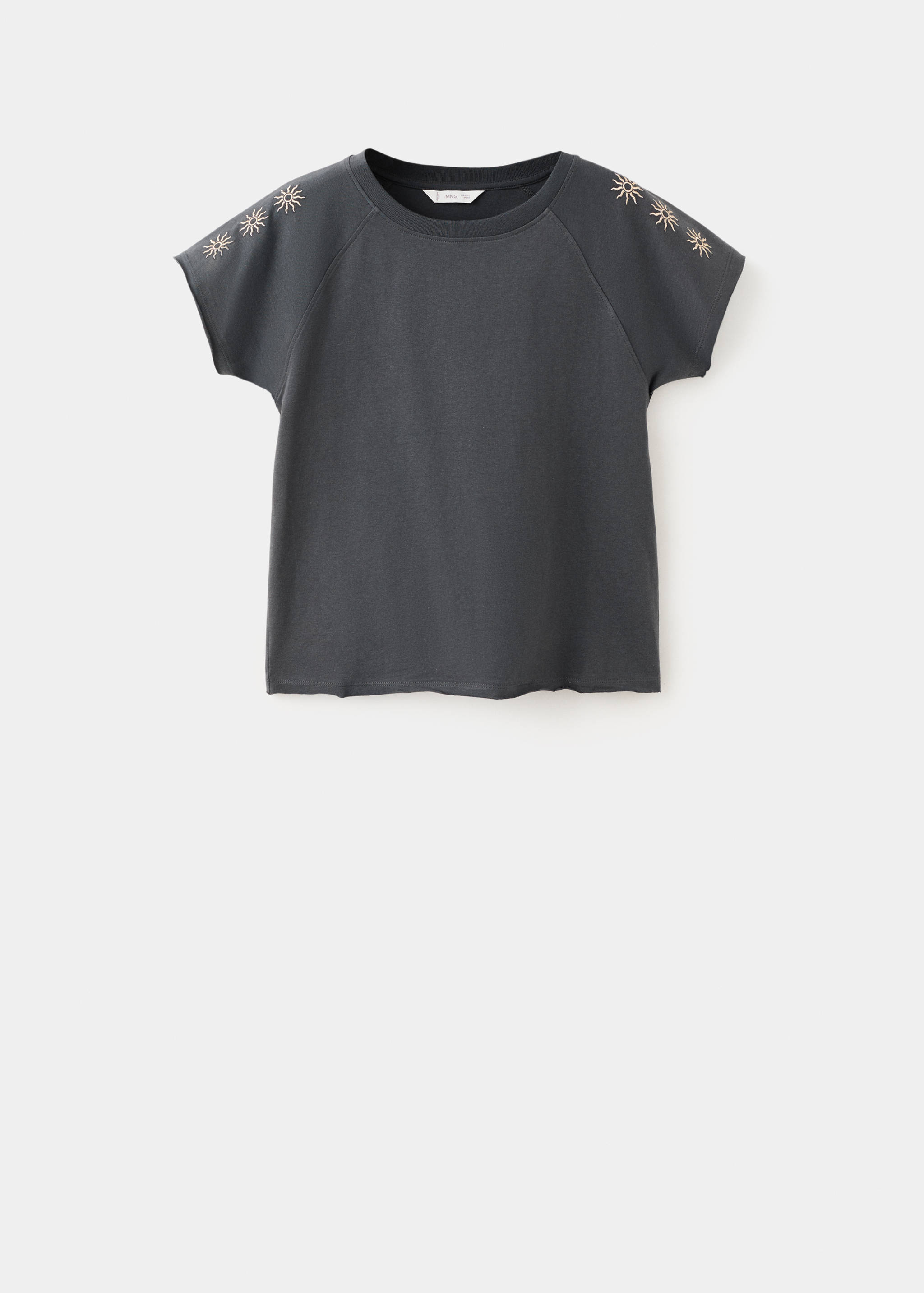 Geborduurd katoenen T-shirt - Artikel zonder model