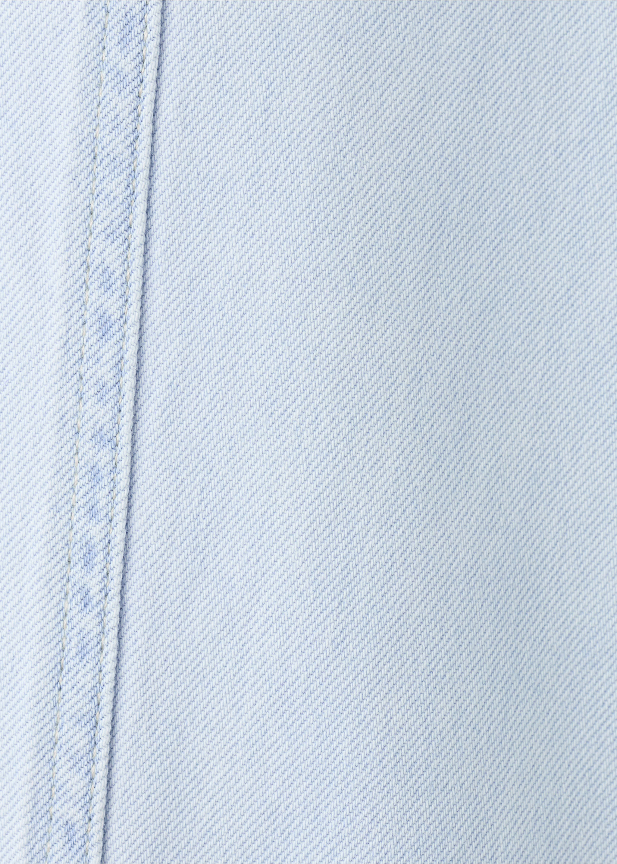 Wide-leg jeans with seam detail - Details of the article 0, Light Blue. Ref: 27054417-00.