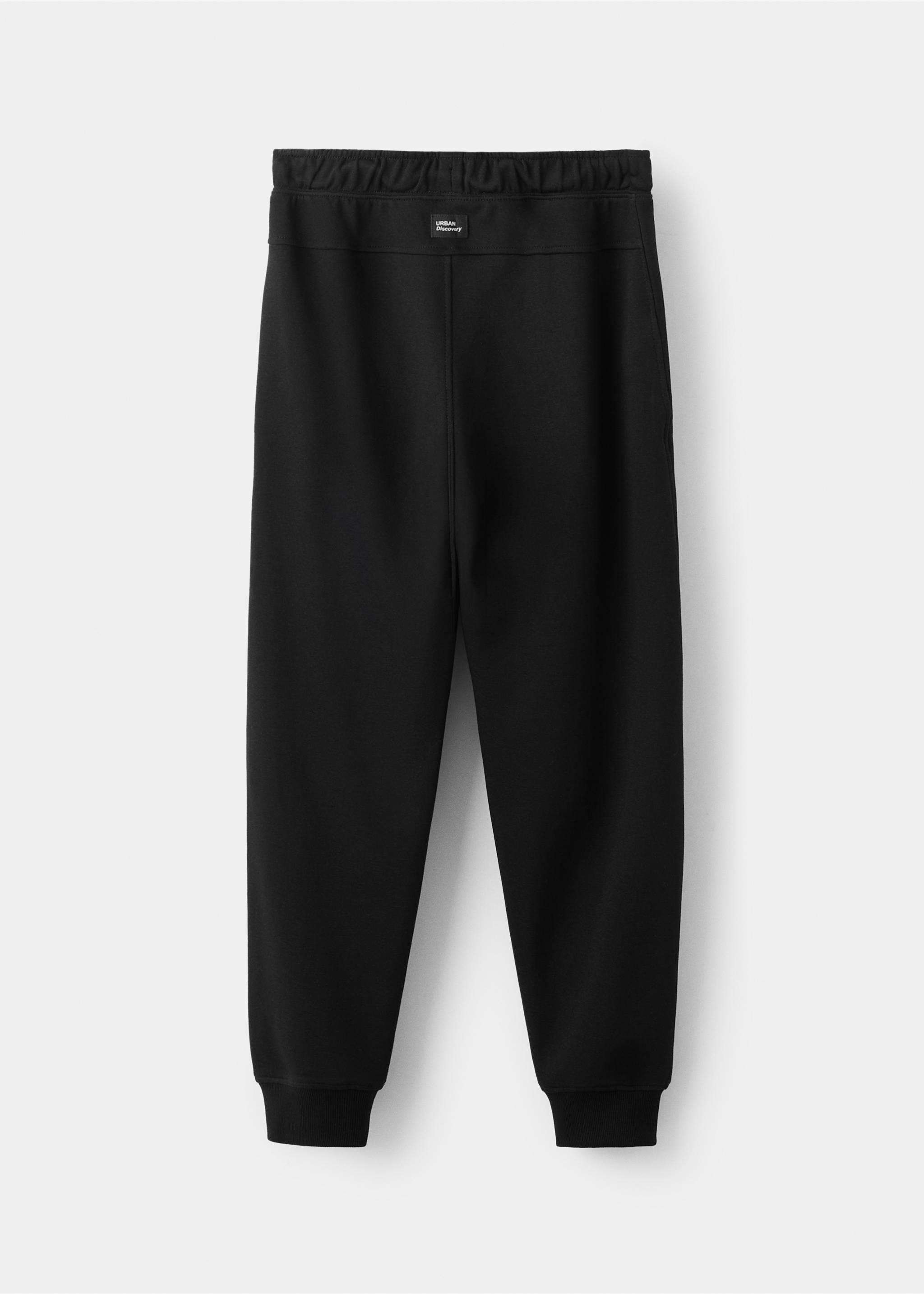 Joggers algodón cordón - Reverso del artículo, Negro. Ref: 27054418-00.