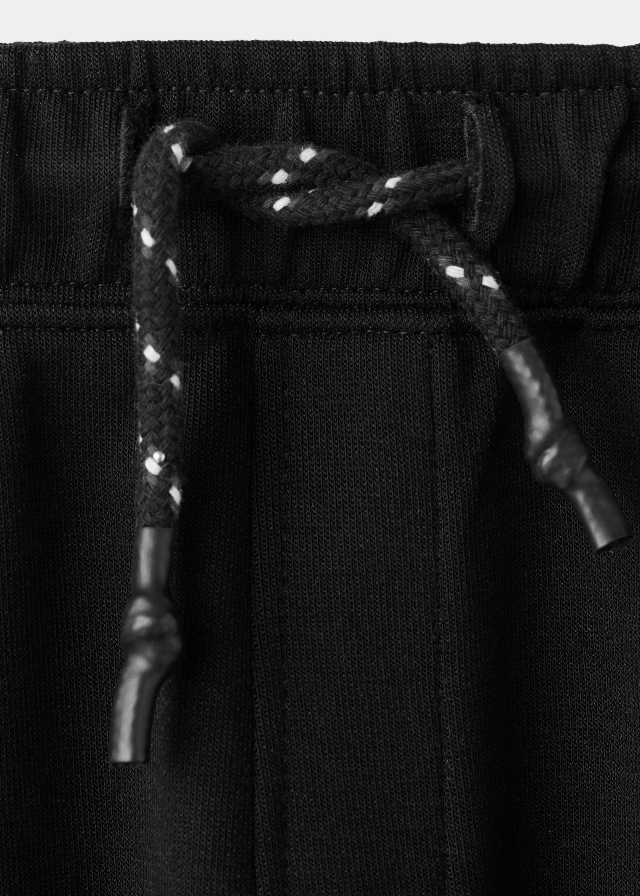 Joggers algodón cordón - Detalle del artículo 0, Negro. Ref: 27054418-00.