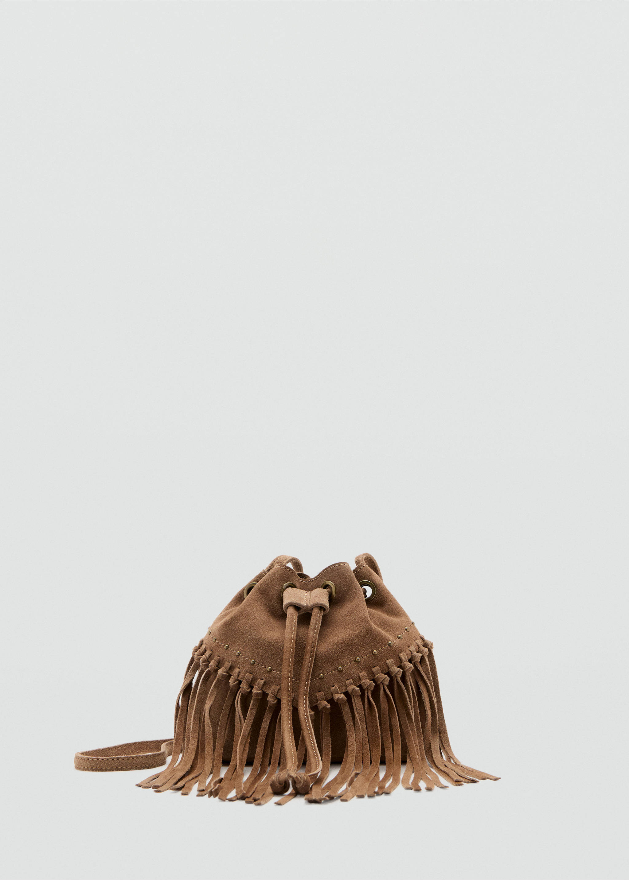 Fringed suede bag - Article without model, Medium Brown. Ref: 27054420-00.
