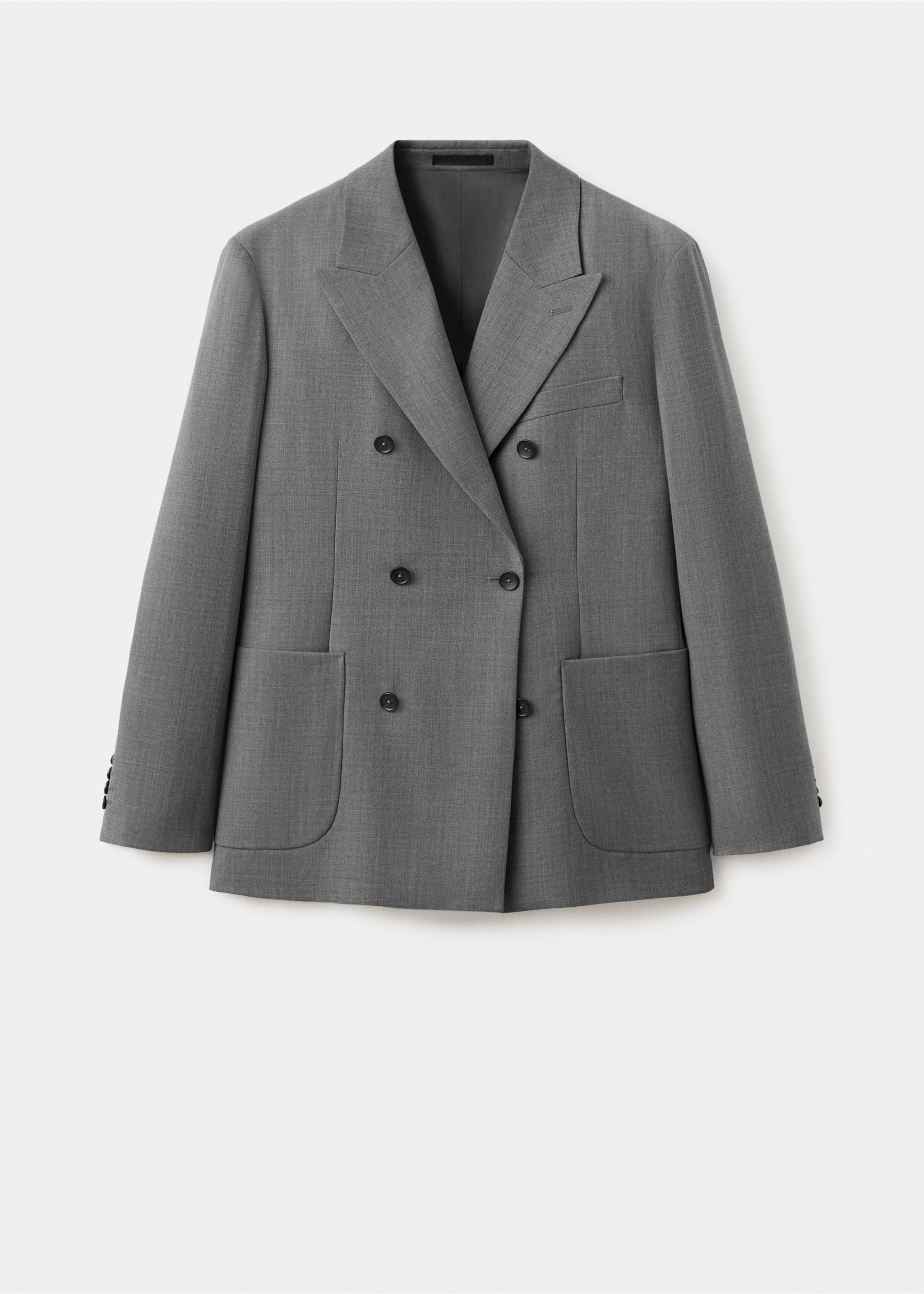 Ricardo regular fit double-breasted suit jacket - Article without model, Grey. Ref: 27054421-00.