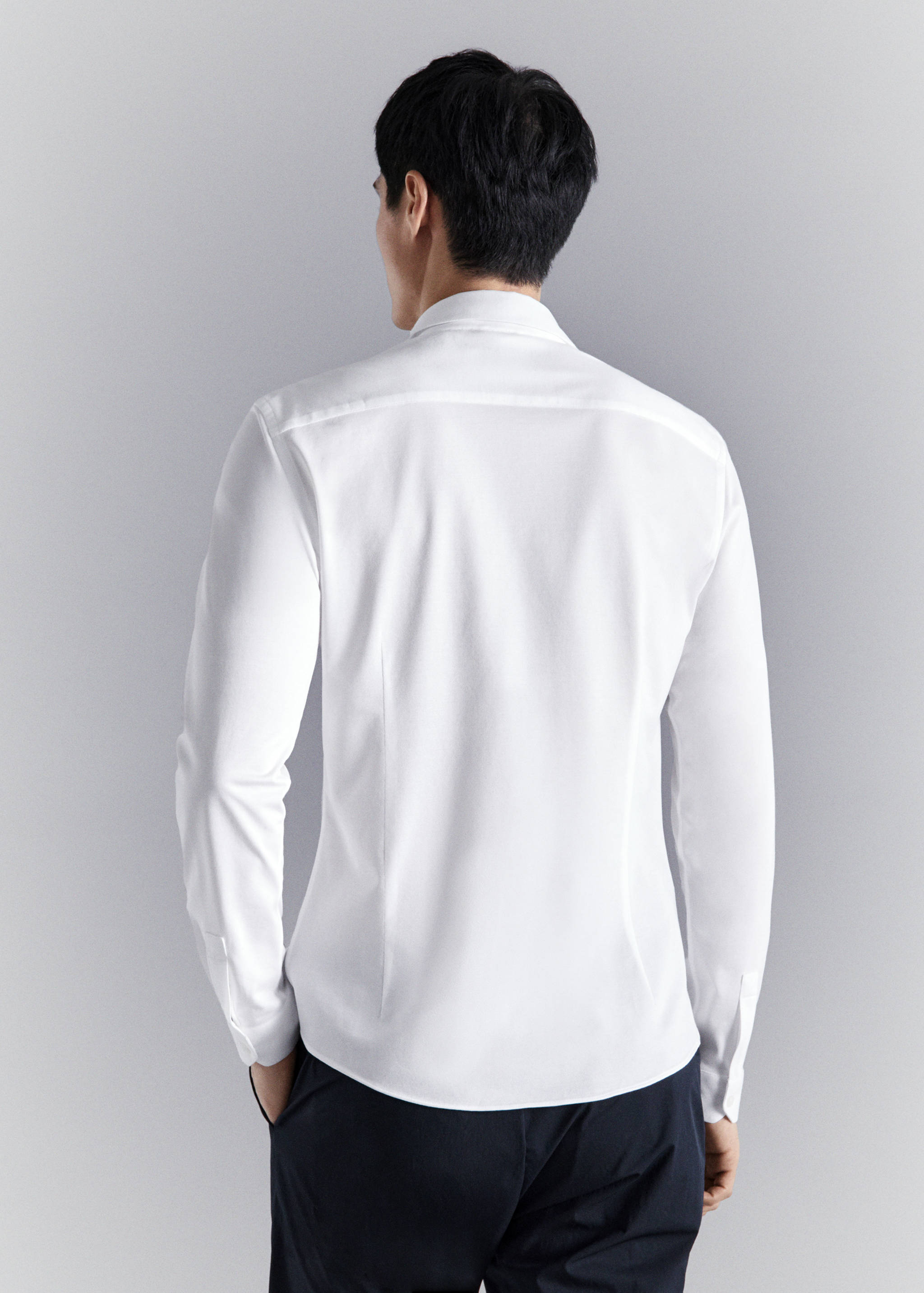 Chemise slim-fit coton comfort stretch non-iron - Verso de l’article