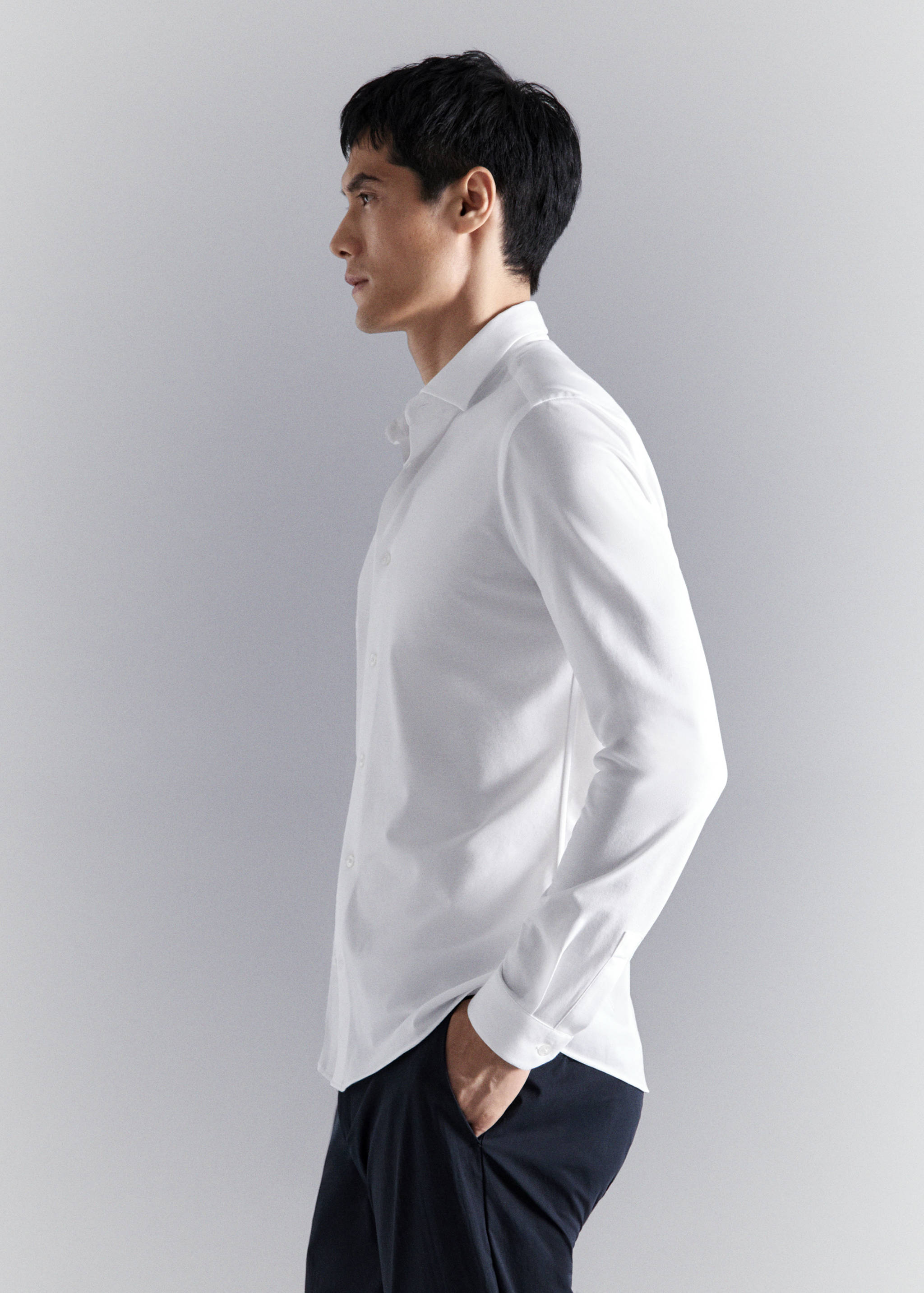 Chemise slim-fit coton comfort stretch non-iron - Détail de l'article 2