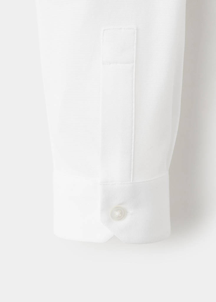 Slim fit comfort stretch non-iron cotton shirt — White