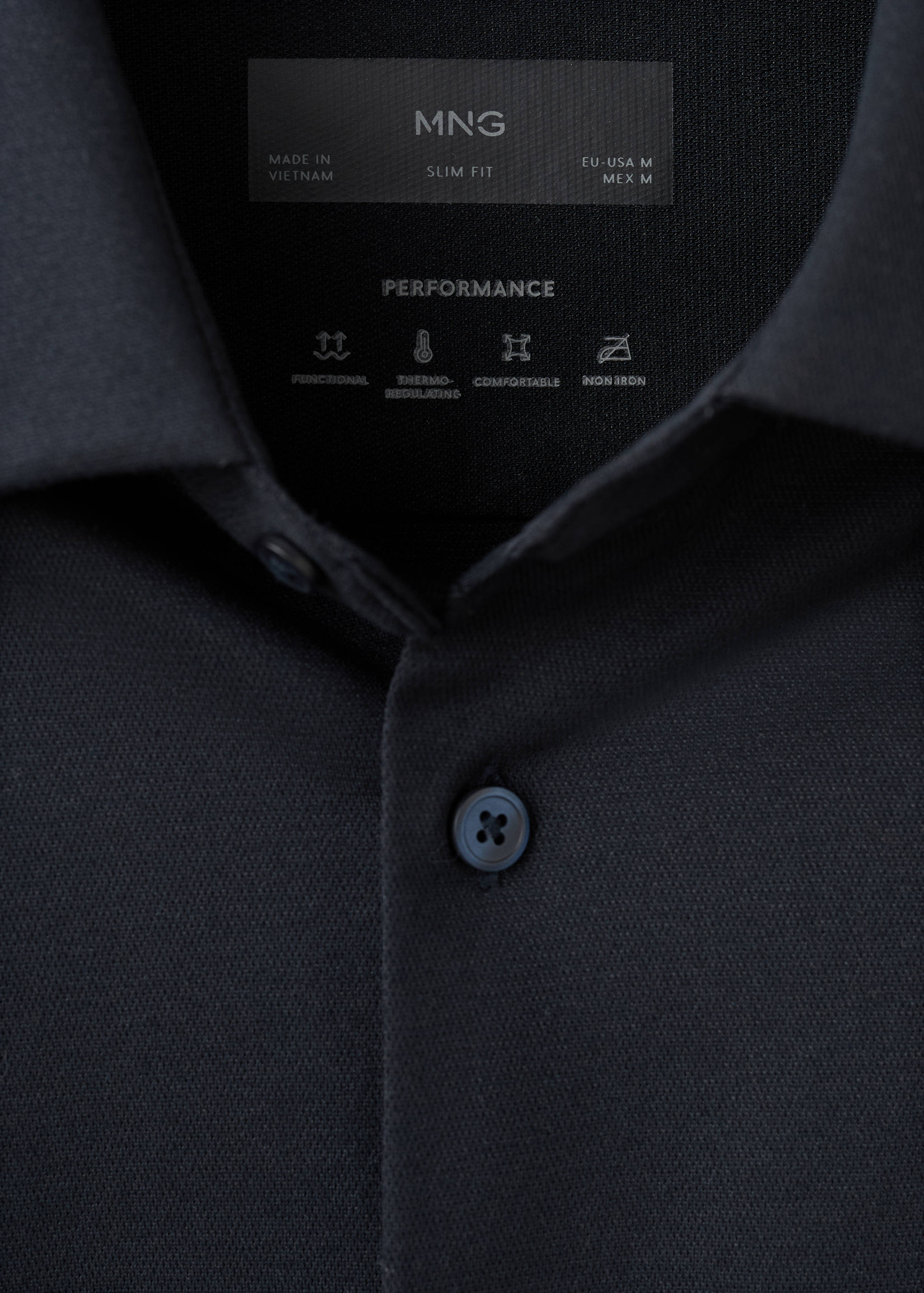 Slim fit comfort stretch non-iron cotton shirt - Details of the article 8