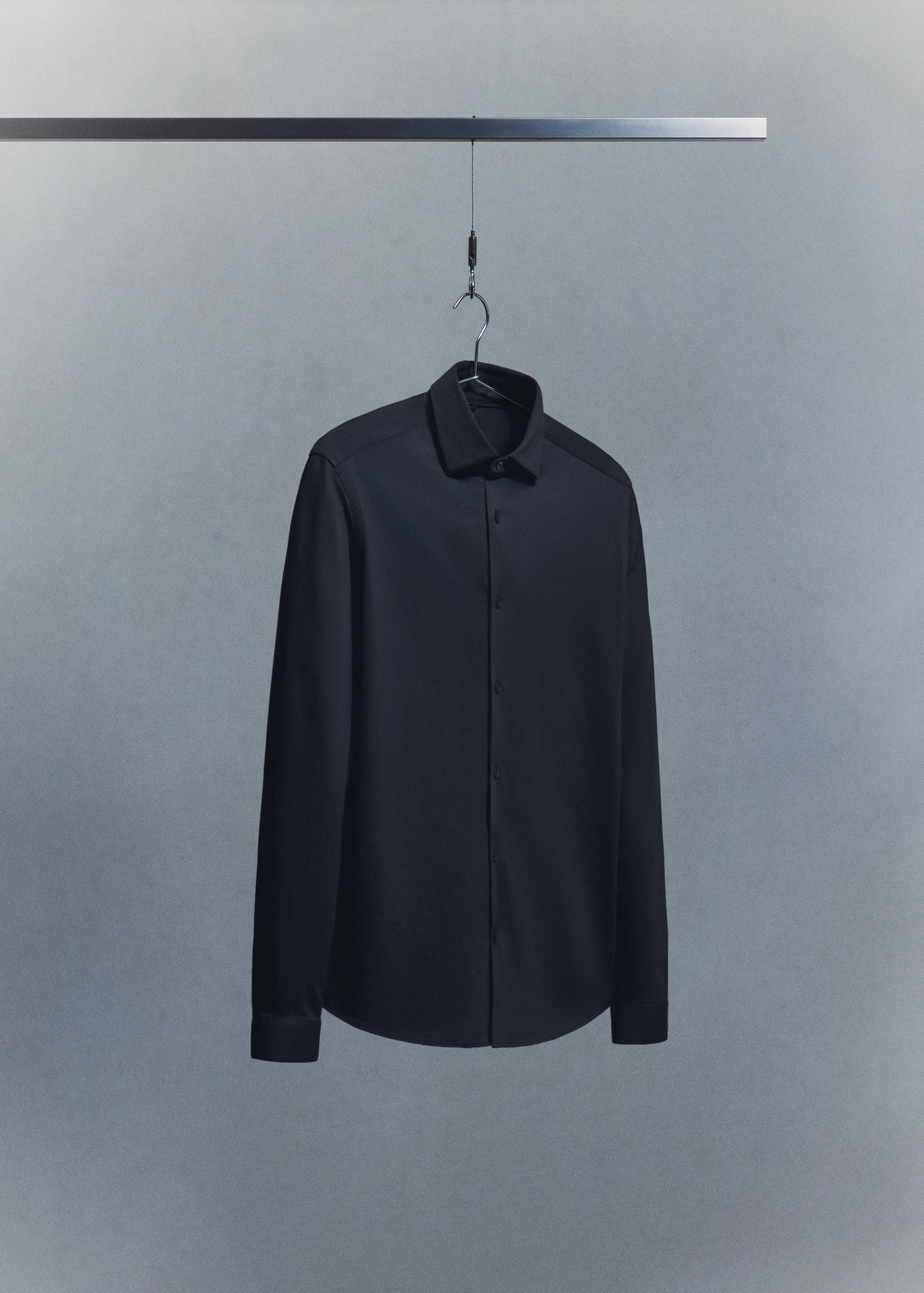Slim fit comfort stretch non-iron cotton shirt - Details of the article 9