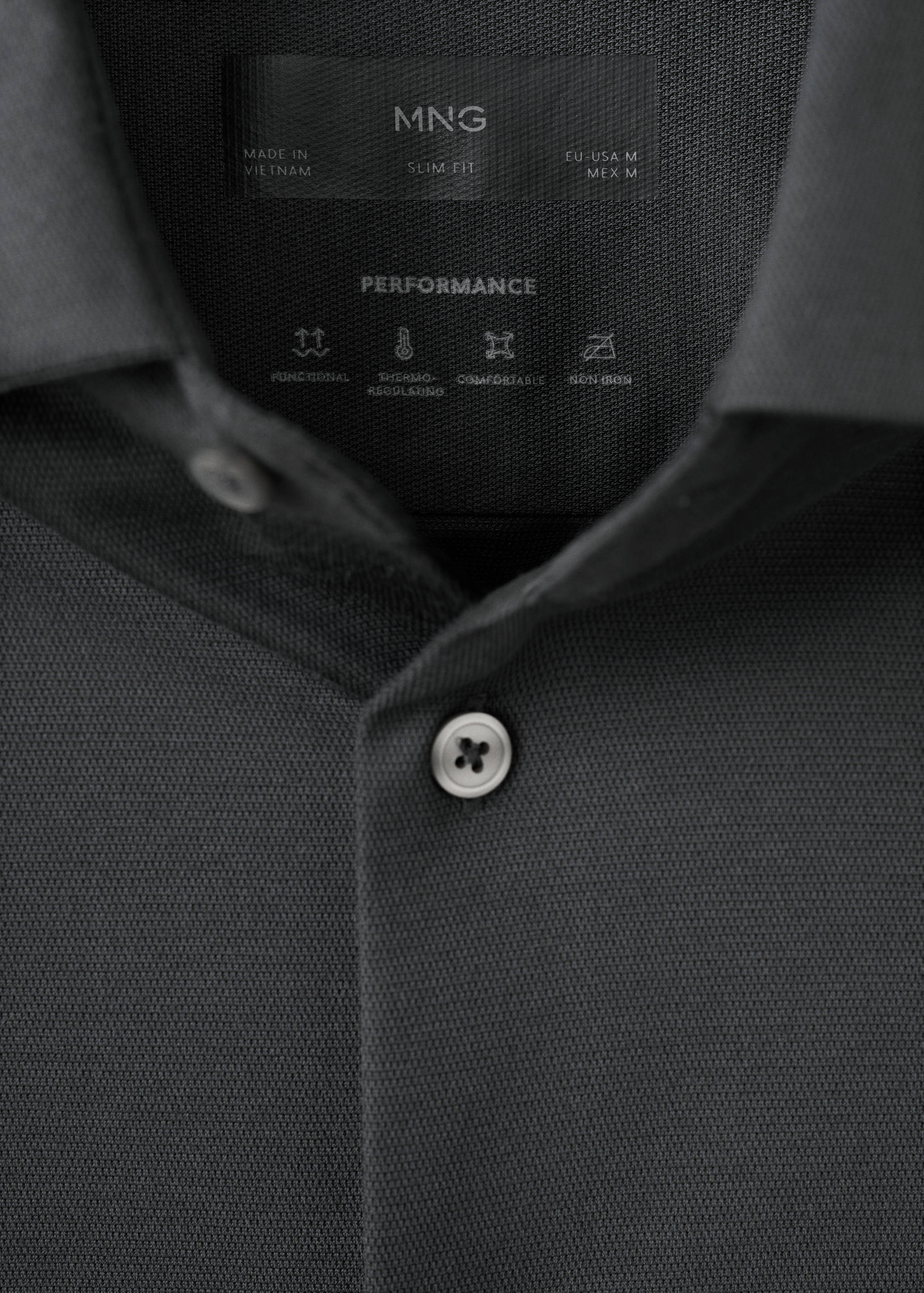 Slim fit comfort stretch non-iron cotton shirt - Details of the article 8