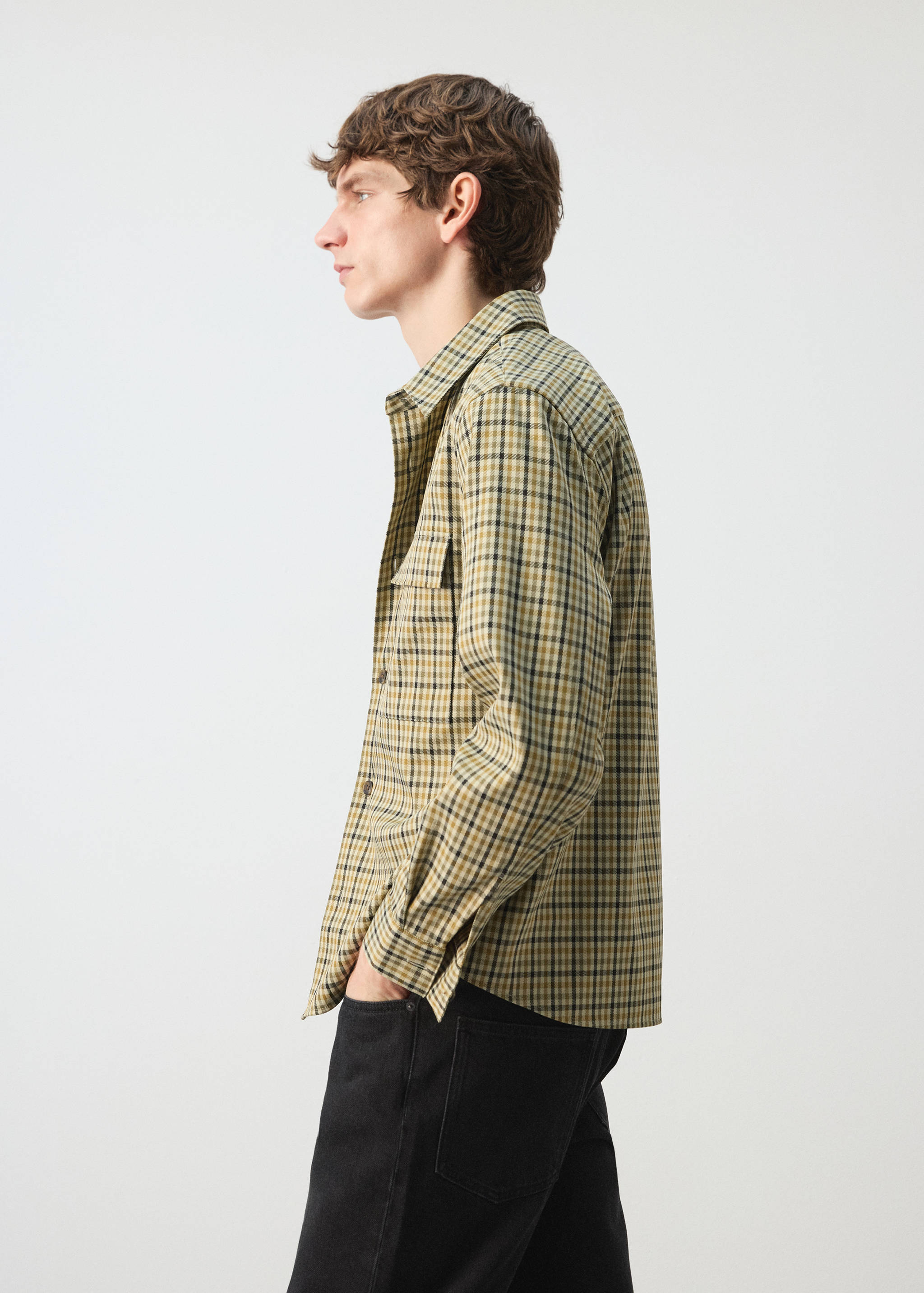 Куртка в клетку с застежкой на пуговицы - Деталь изделия 2