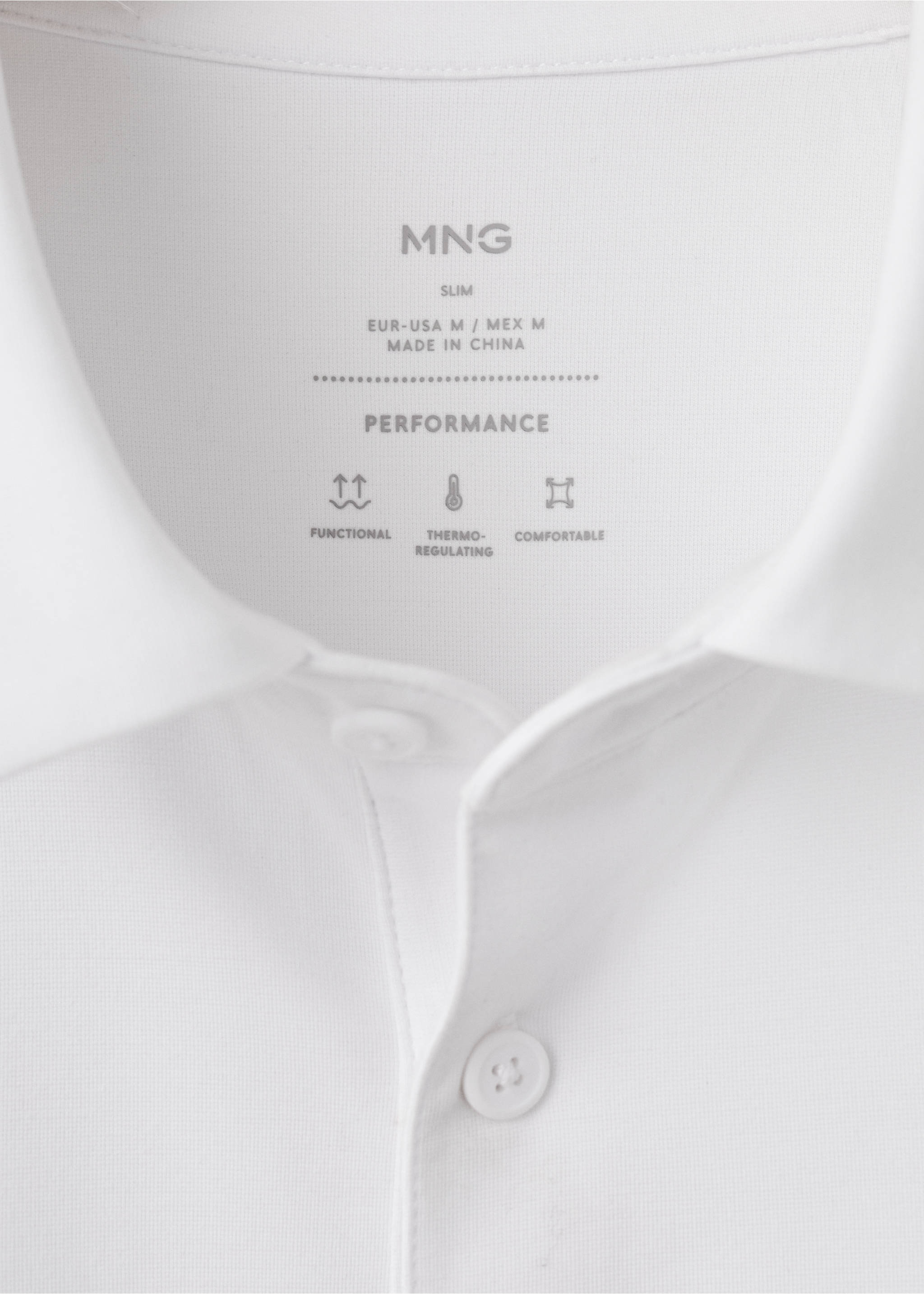 Comfort stretch Coolmax ® polo - Details of the article 8, White. Ref: 27054425-00.