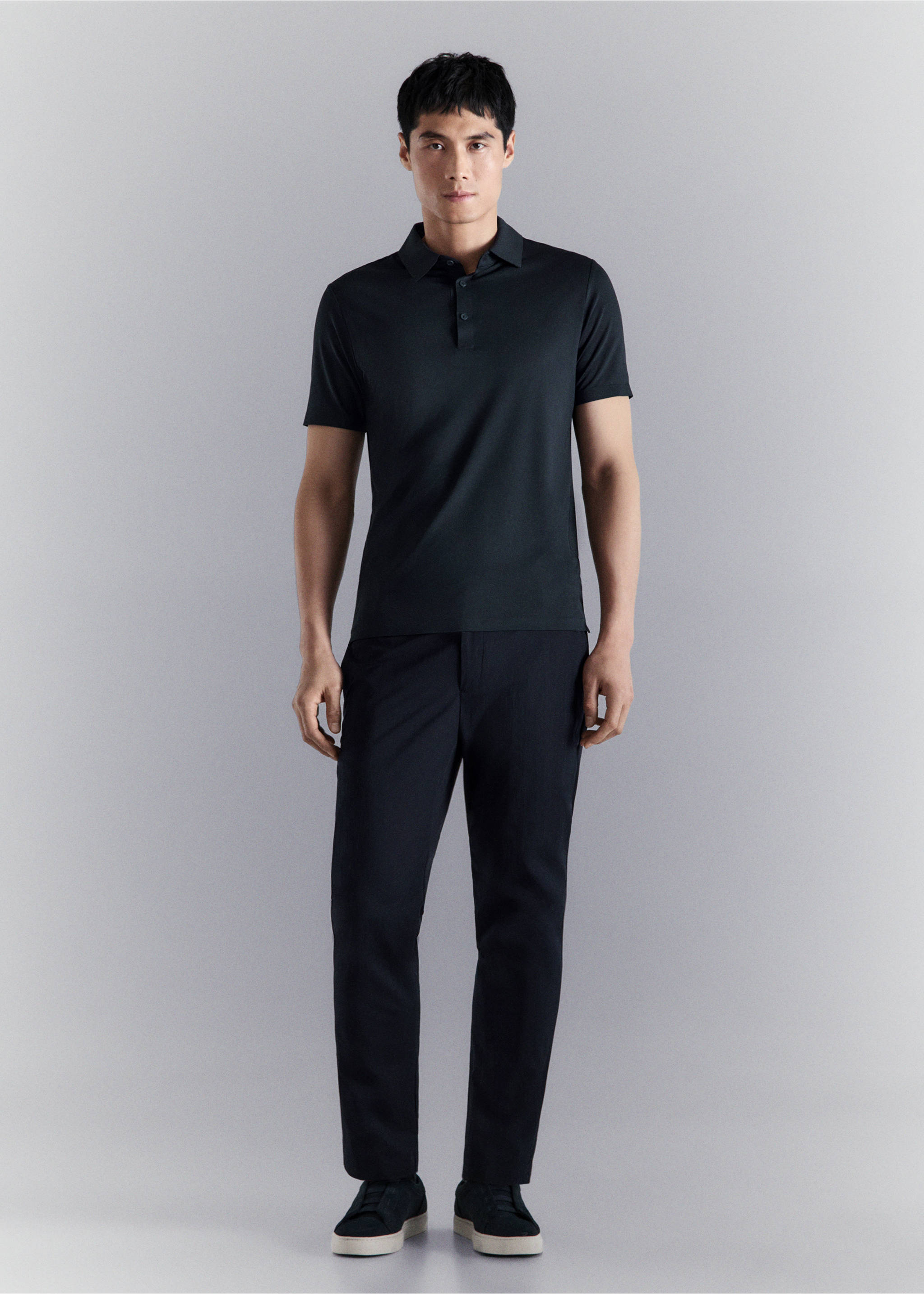 Comfort stretch Coolmax ® polo - General plane, Navy. Ref: 27054425-00.