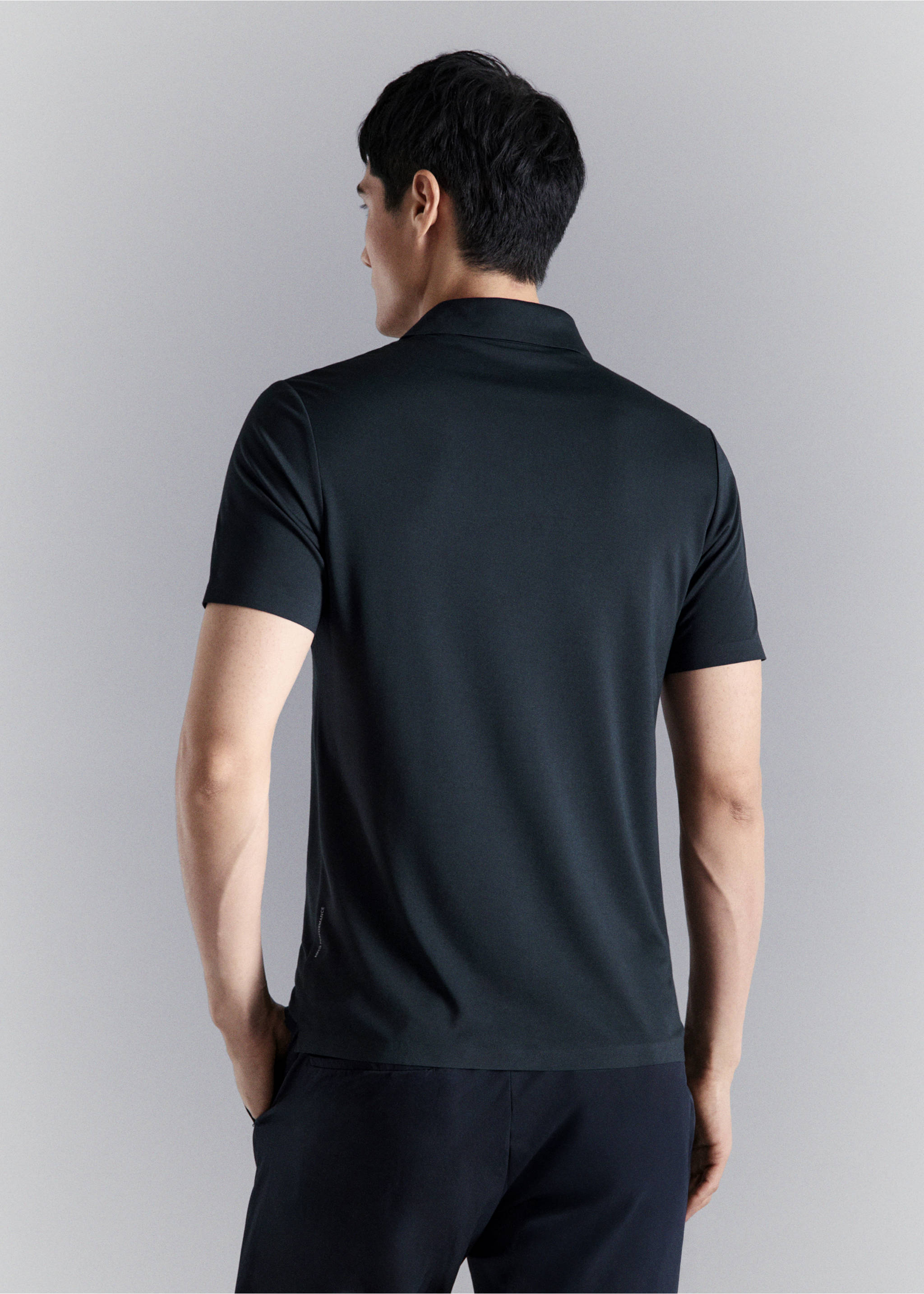 Comfort stretch Coolmax ® polo - Reverse of the article, Navy. Ref: 27054425-00.
