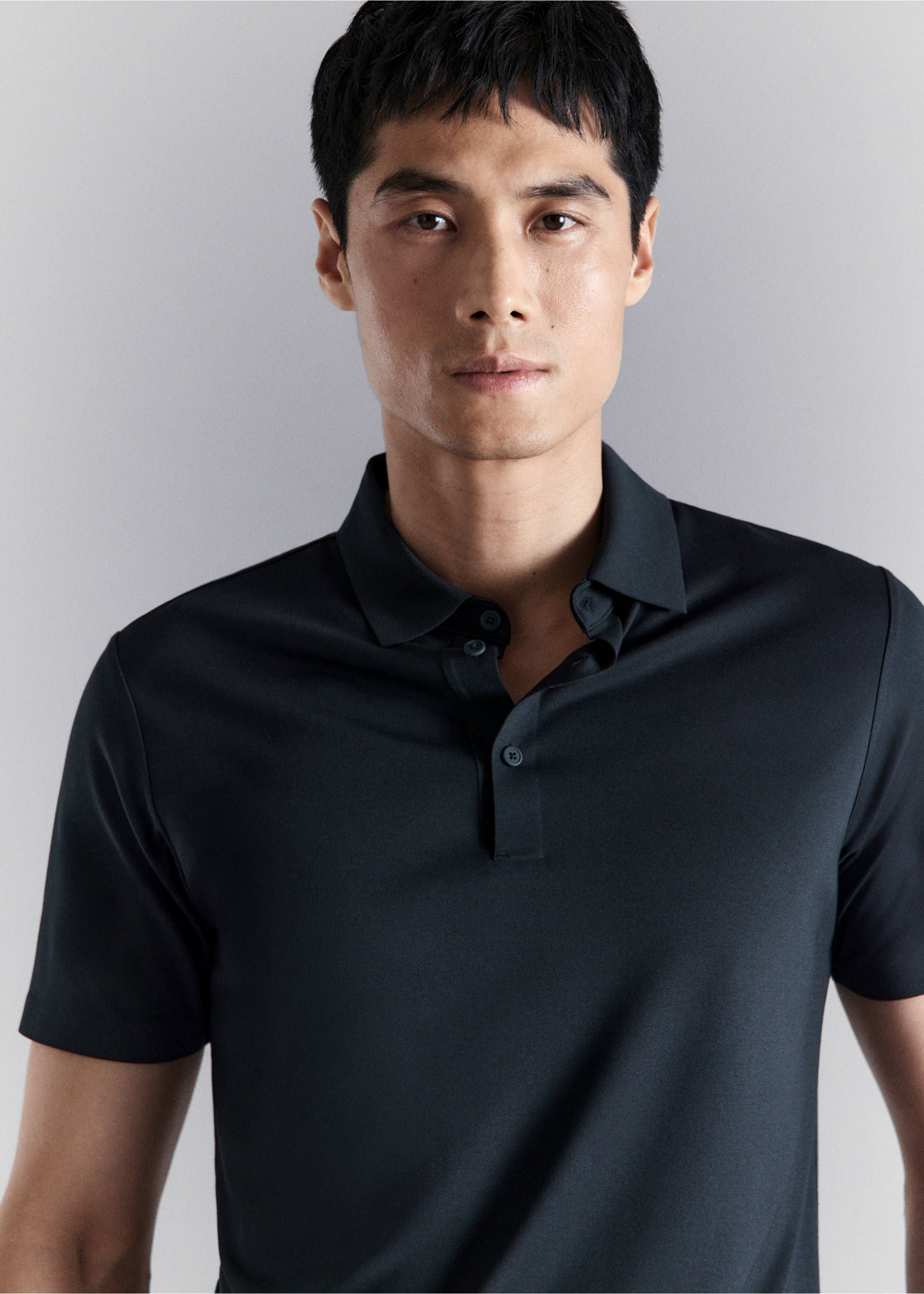 Comfort stretch Coolmax ® polo - Details of the article 1, Navy. Ref: 27054425-00.