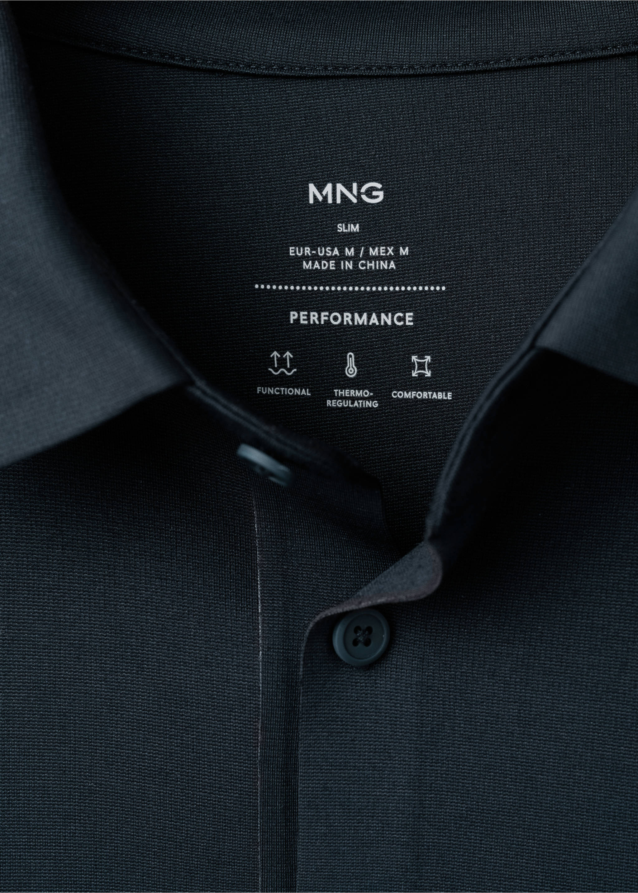 Comfort stretch Coolmax ® polo - Details of the article 8, Navy. Ref: 27054425-00.