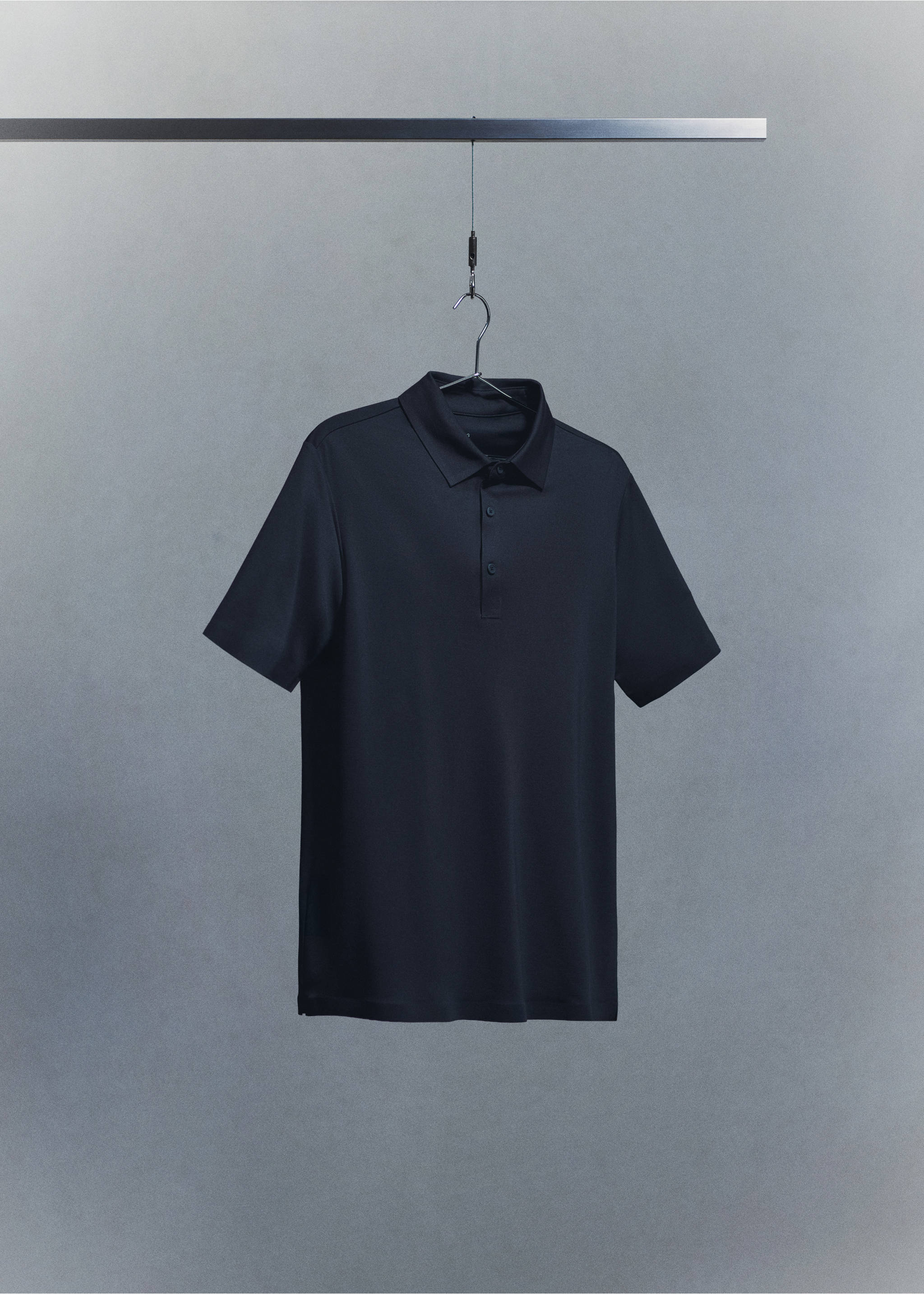 Comfort stretch Coolmax ® polo - Details of the article 9, Navy. Ref: 27054425-00.