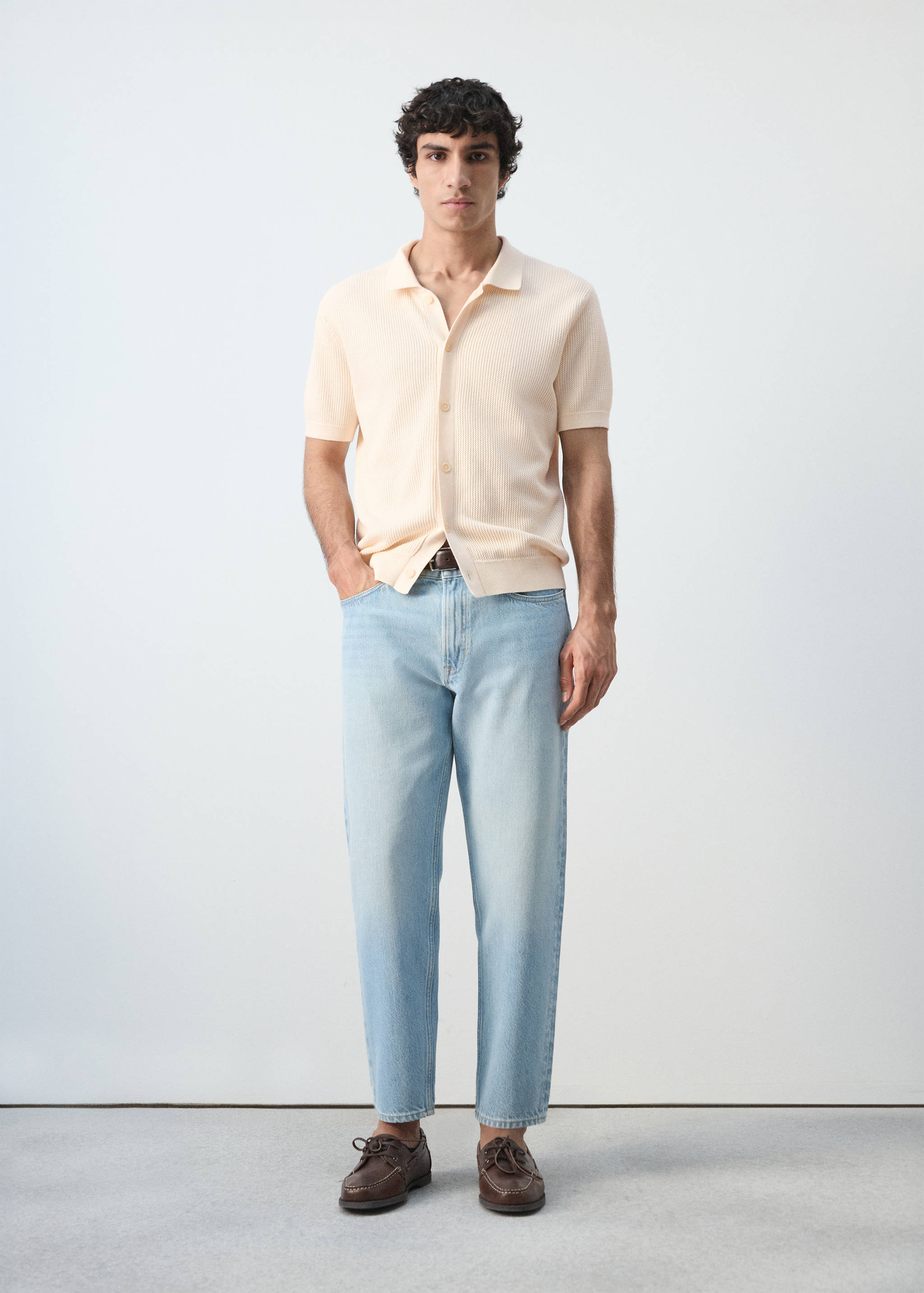 Polo 100% algodón punto estructura botones - Plano general