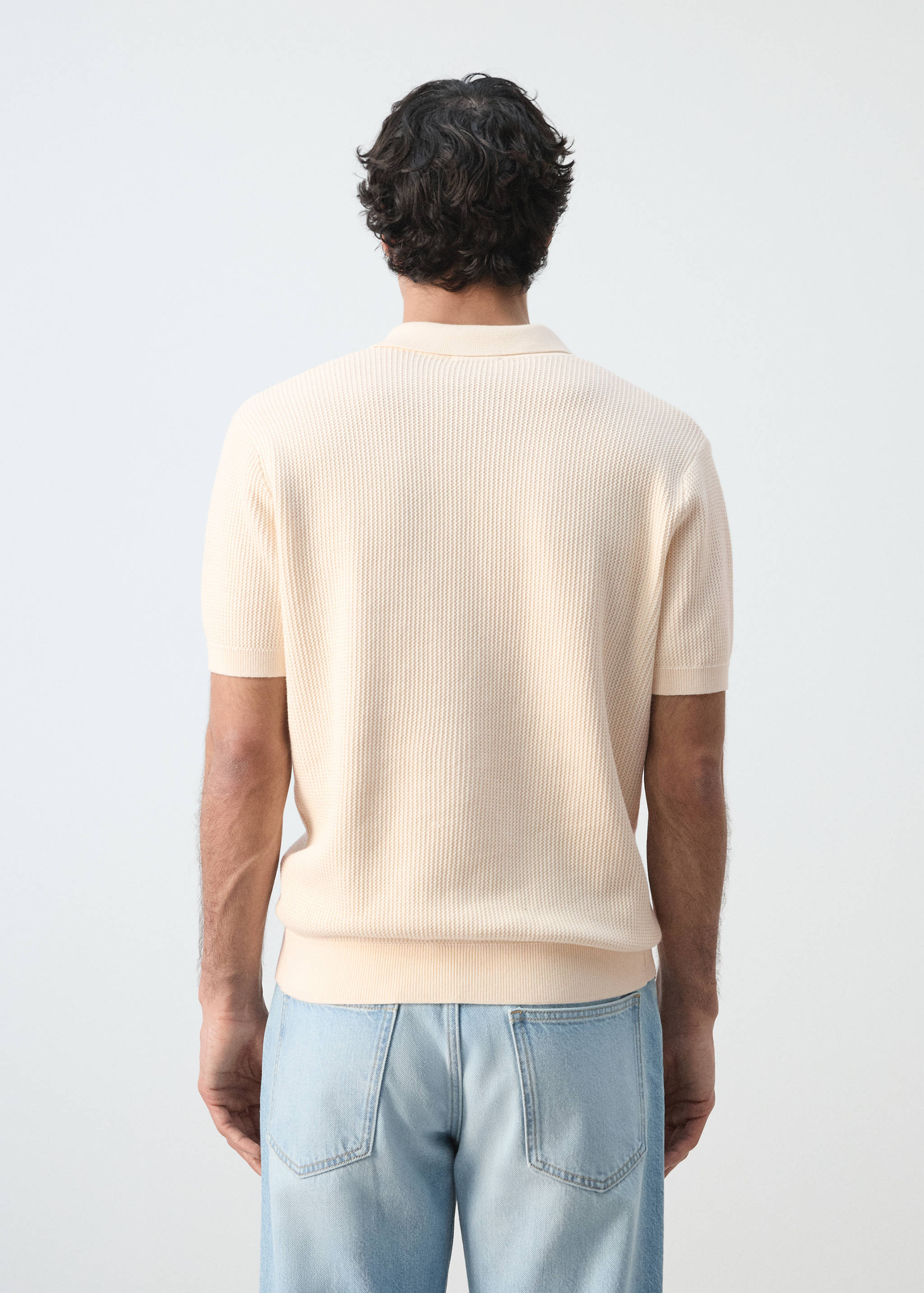 Polo 100% algodón punto estructura botones - Reverso del artículo