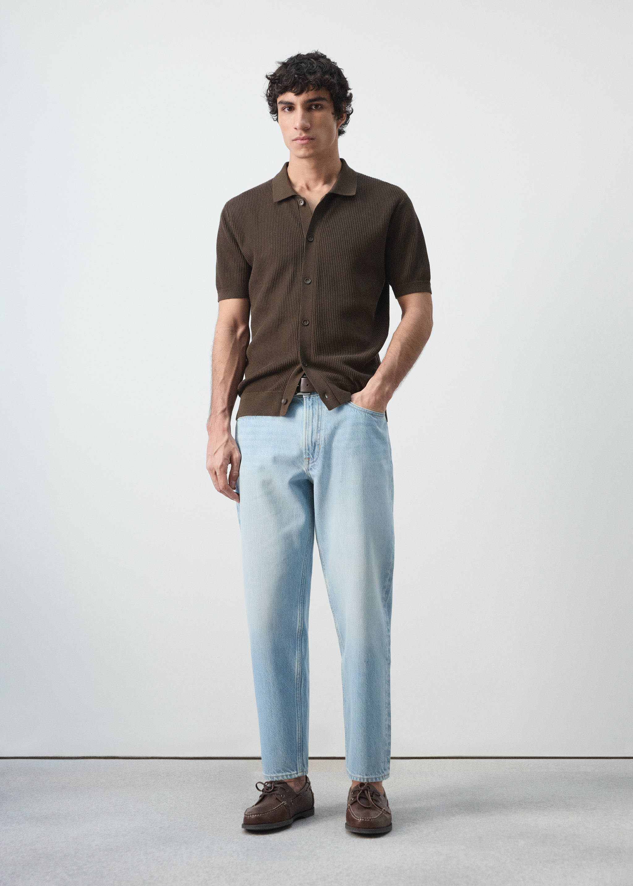 Polo 100% algodón punto estructura botones - Plano general