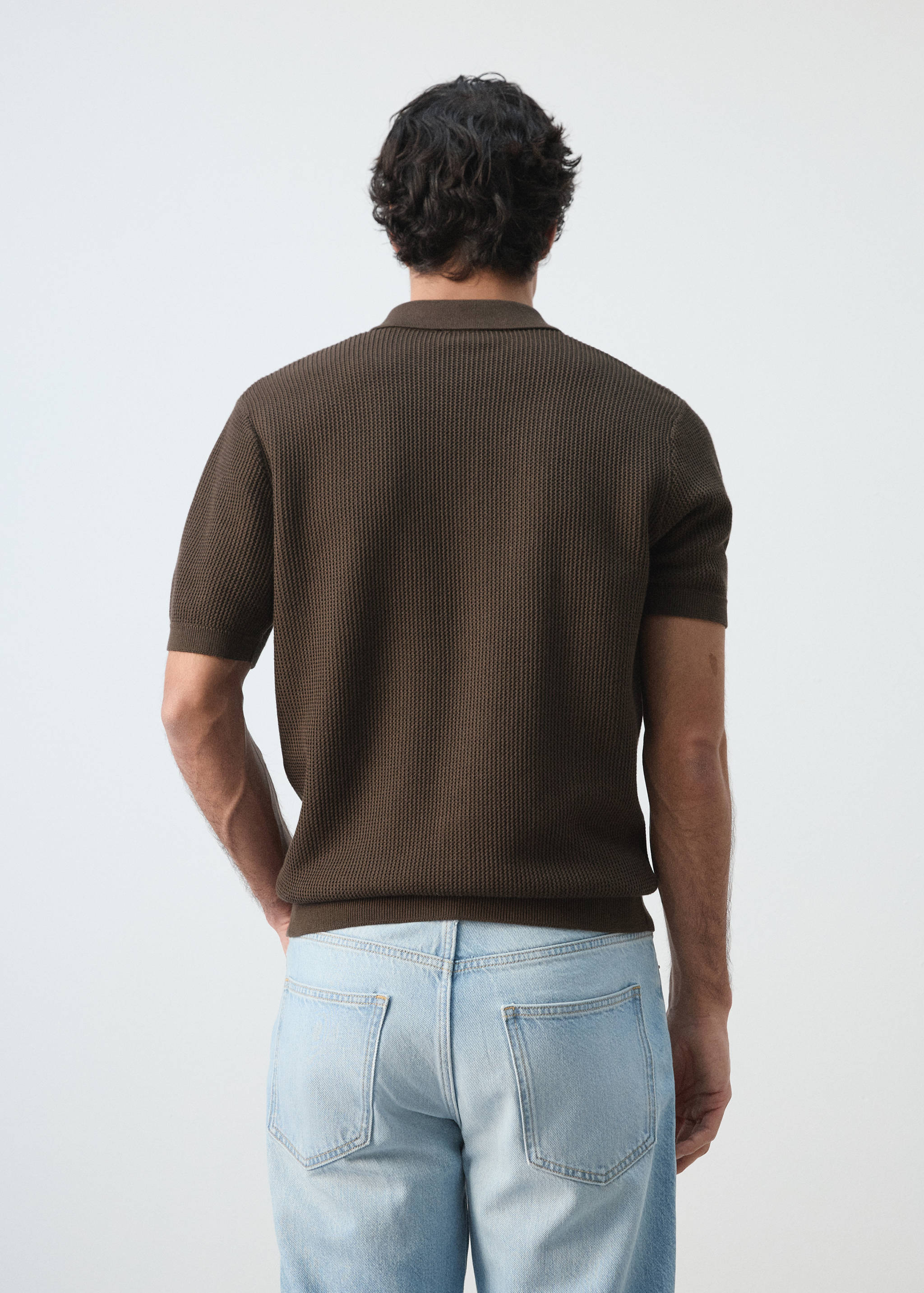 Polo 100% algodón punto estructura botones - Reverso del artículo