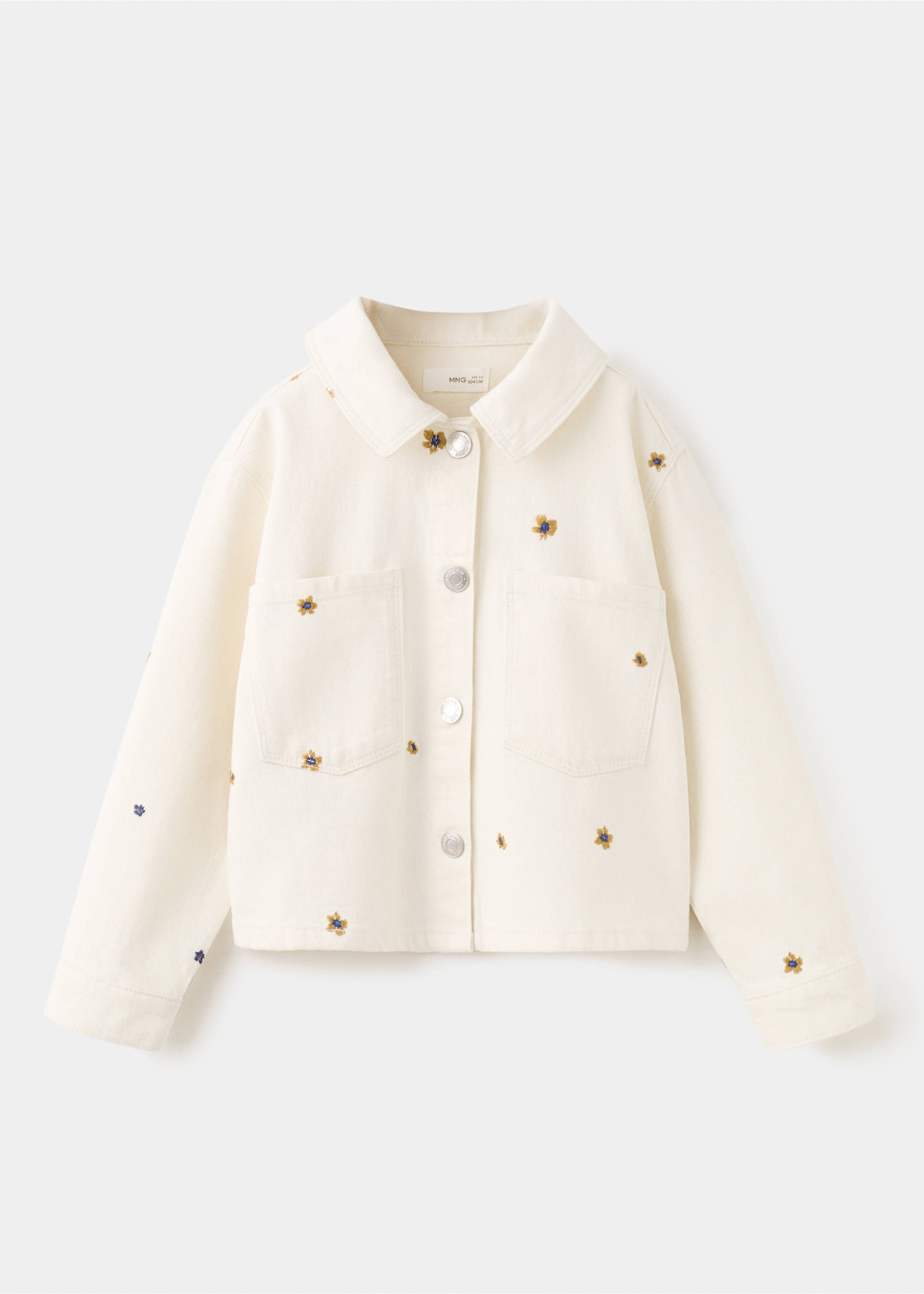 Cazadora vaquera detalles bordados - Artículo sin modelo, Crudo. Ref: 27054429-00.