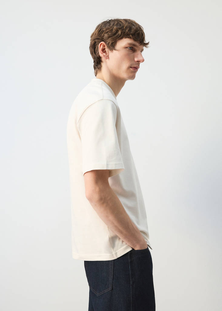 Heavy weight relaxed fit T-shirt — Ecru