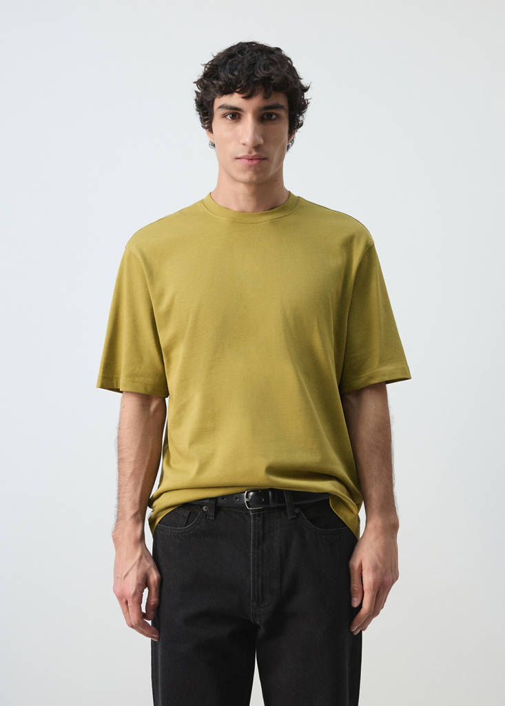 Heavy weight relaxed fit T-shirt — Olive Green