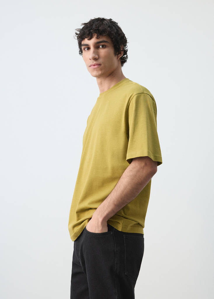 Heavy weight relaxed fit T-shirt — Olive Green