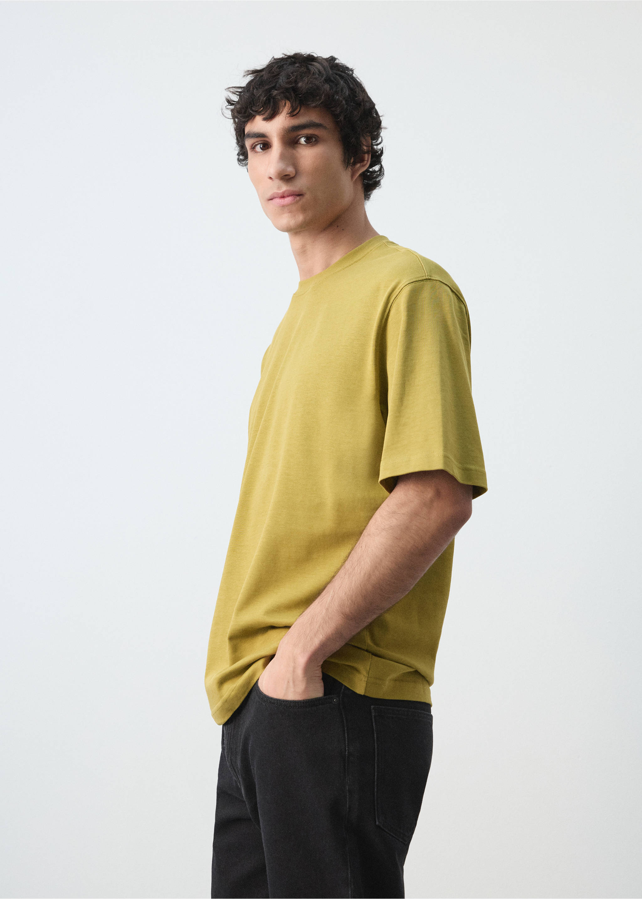 Camiseta heavy weight relaxed fit - Detalle del artículo 2, Oliva. Ref: 27054430-00.