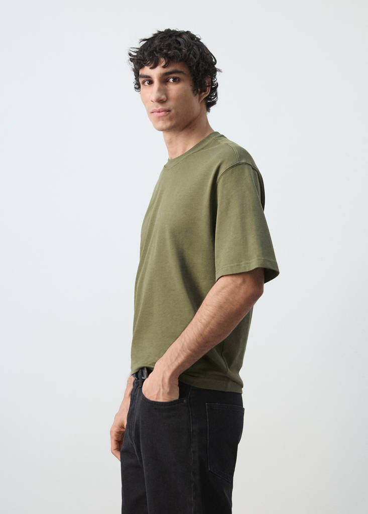 Heavy weight relaxed fit T-shirt — Dark Green
