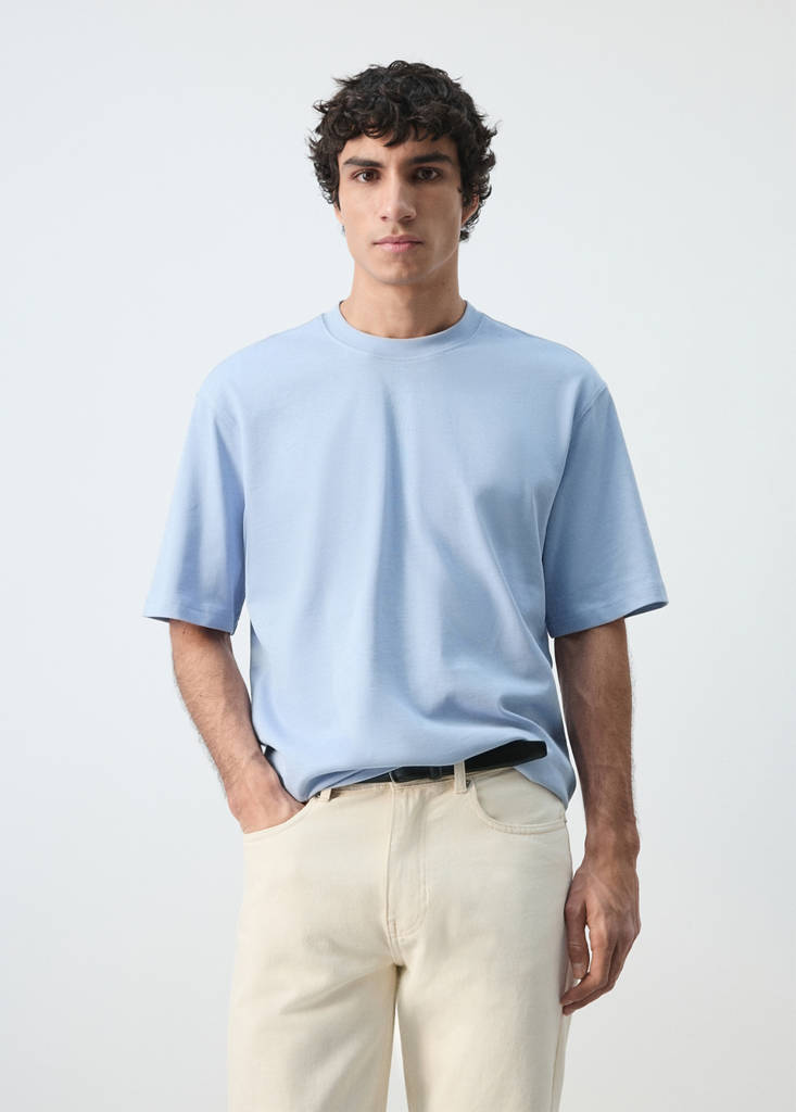 Heavy weight relaxed fit T-shirt — Sky Blue