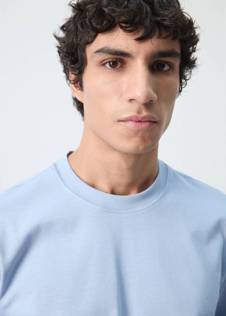 Heavy weight relaxed fit T-shirt — Sky Blue