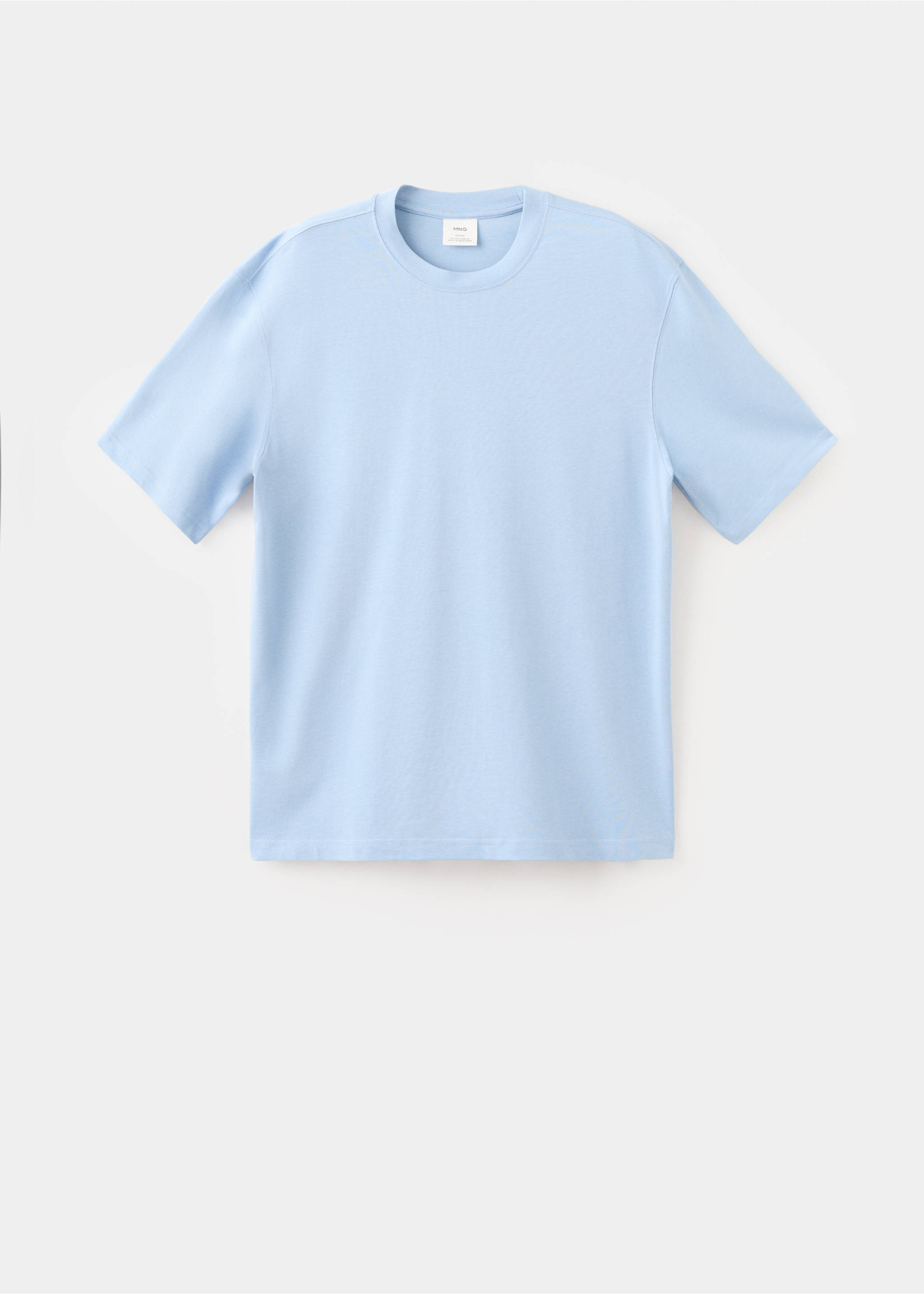 Camiseta heavy weight relaxed fit - Artículo sin modelo, Azul celeste. Ref: 27054430-00.