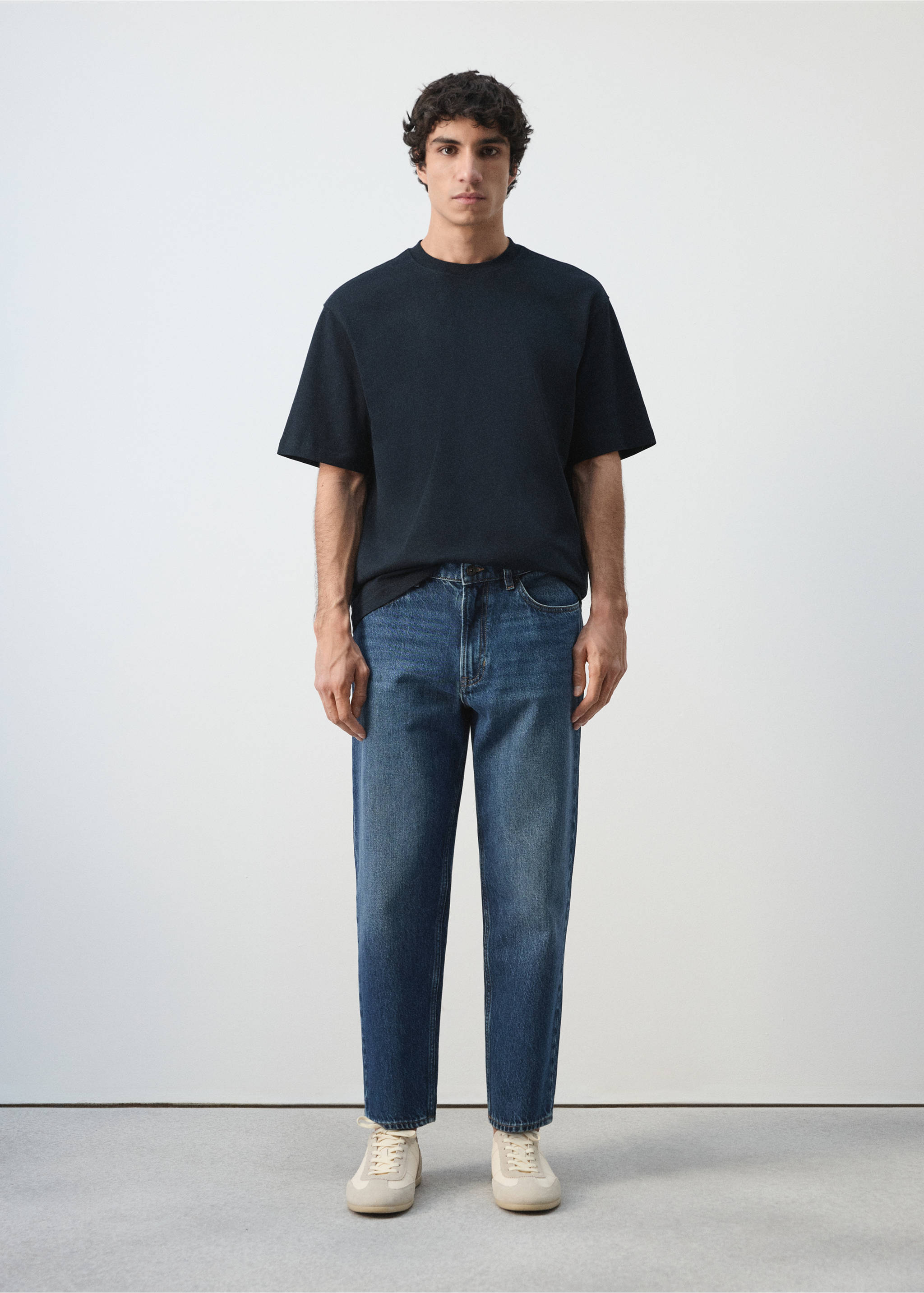 Camiseta heavy weight relaxed fit - Plano general, Azul marino. Ref: 27054430-00.