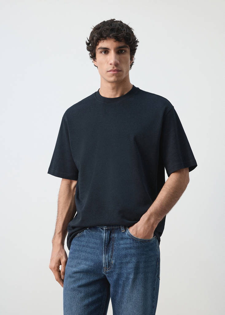 Heavy weight relaxed fit T-shirt — Navy