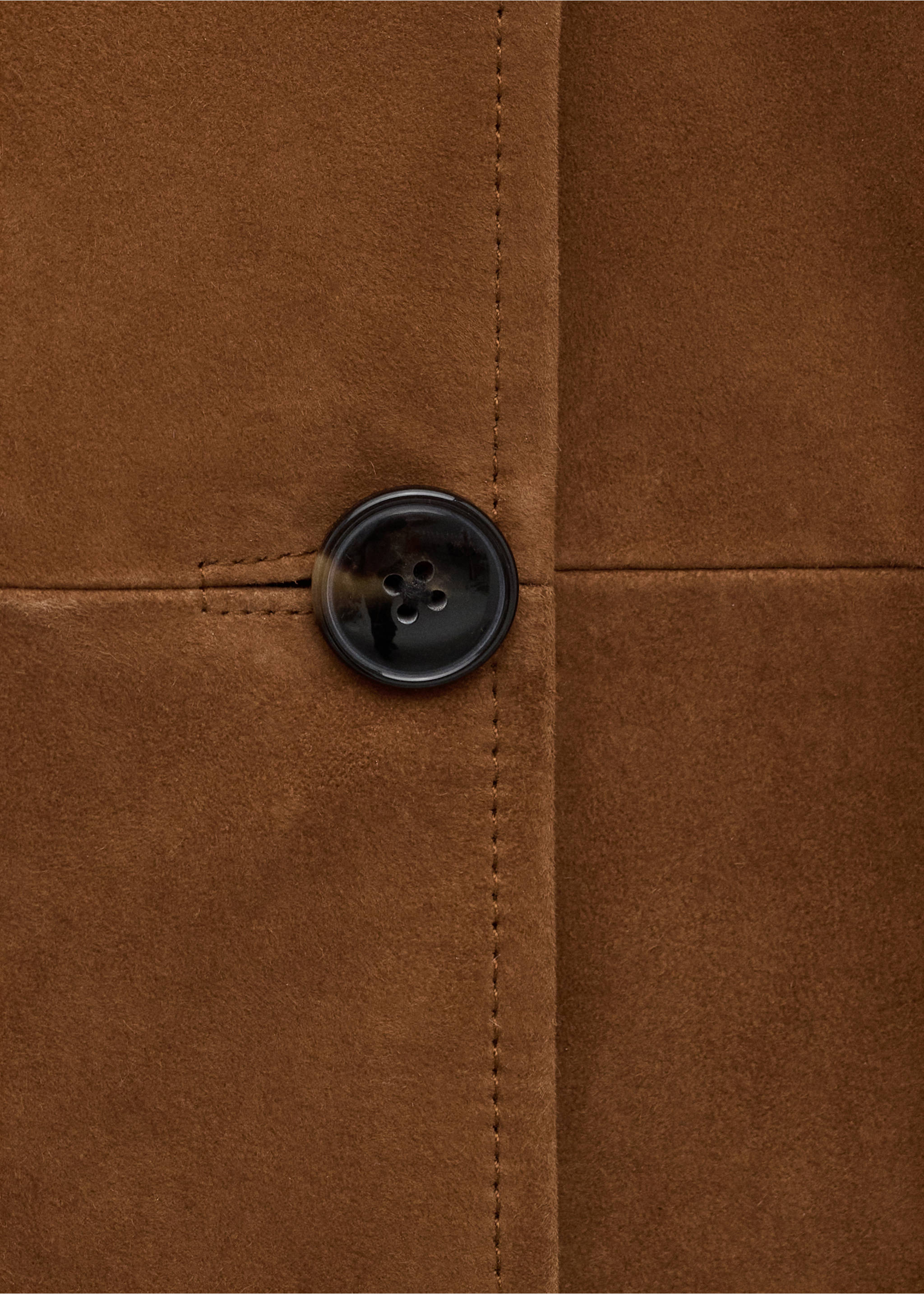 Straight blazer with front stitching - Details of the article 0, Tobacco Brown. Ref: 27054432-00.