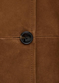 Straight blazer with front stitching — Tobacco Brown 6