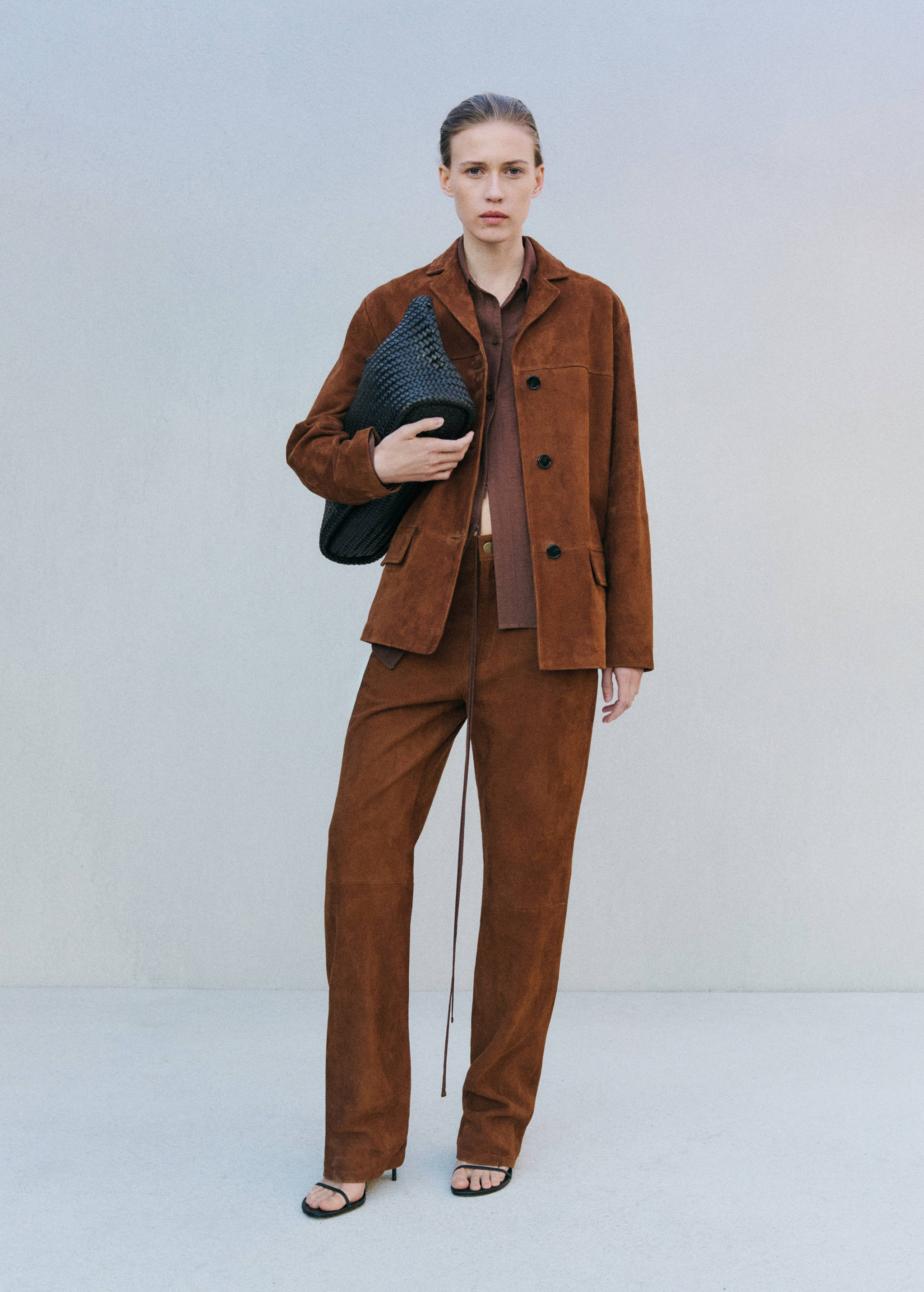 Blazer recta ante pespunte - Plano general