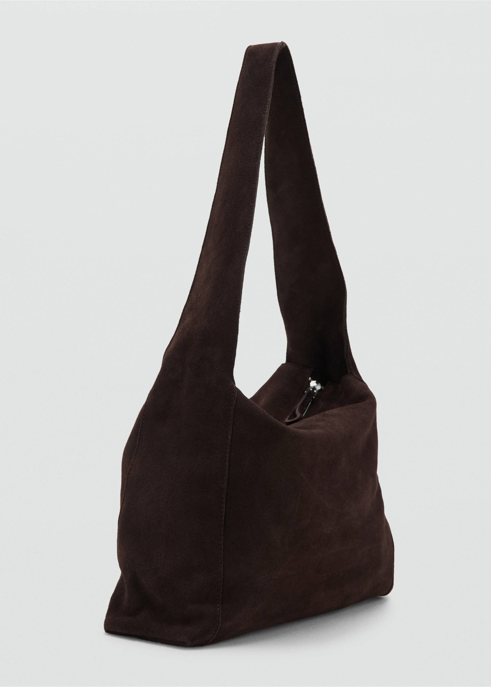 Sac fourre-tout suède - Plan moyen, Chocolat. Ref: 27054435-00.