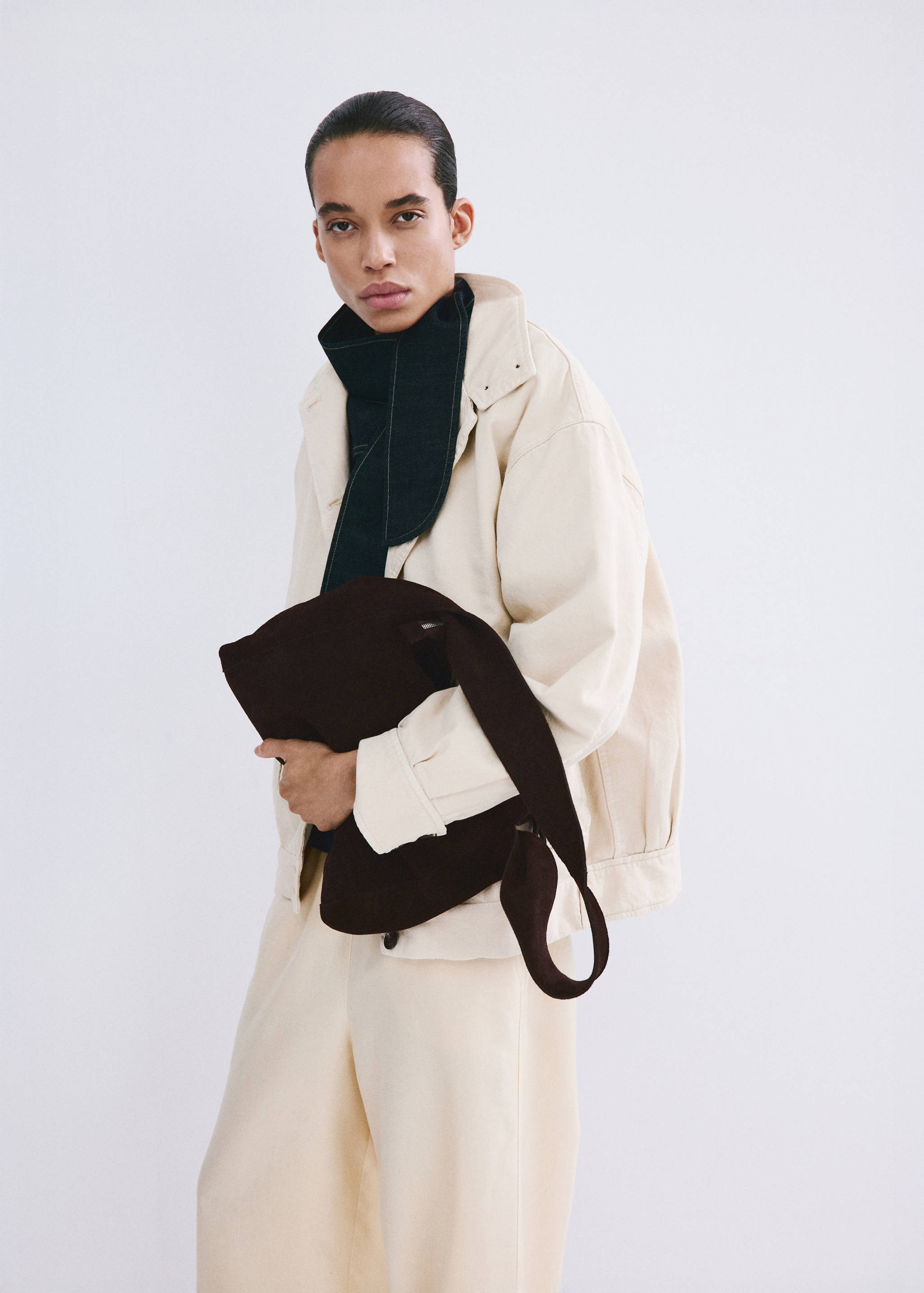 Suede shopper bag - General plane