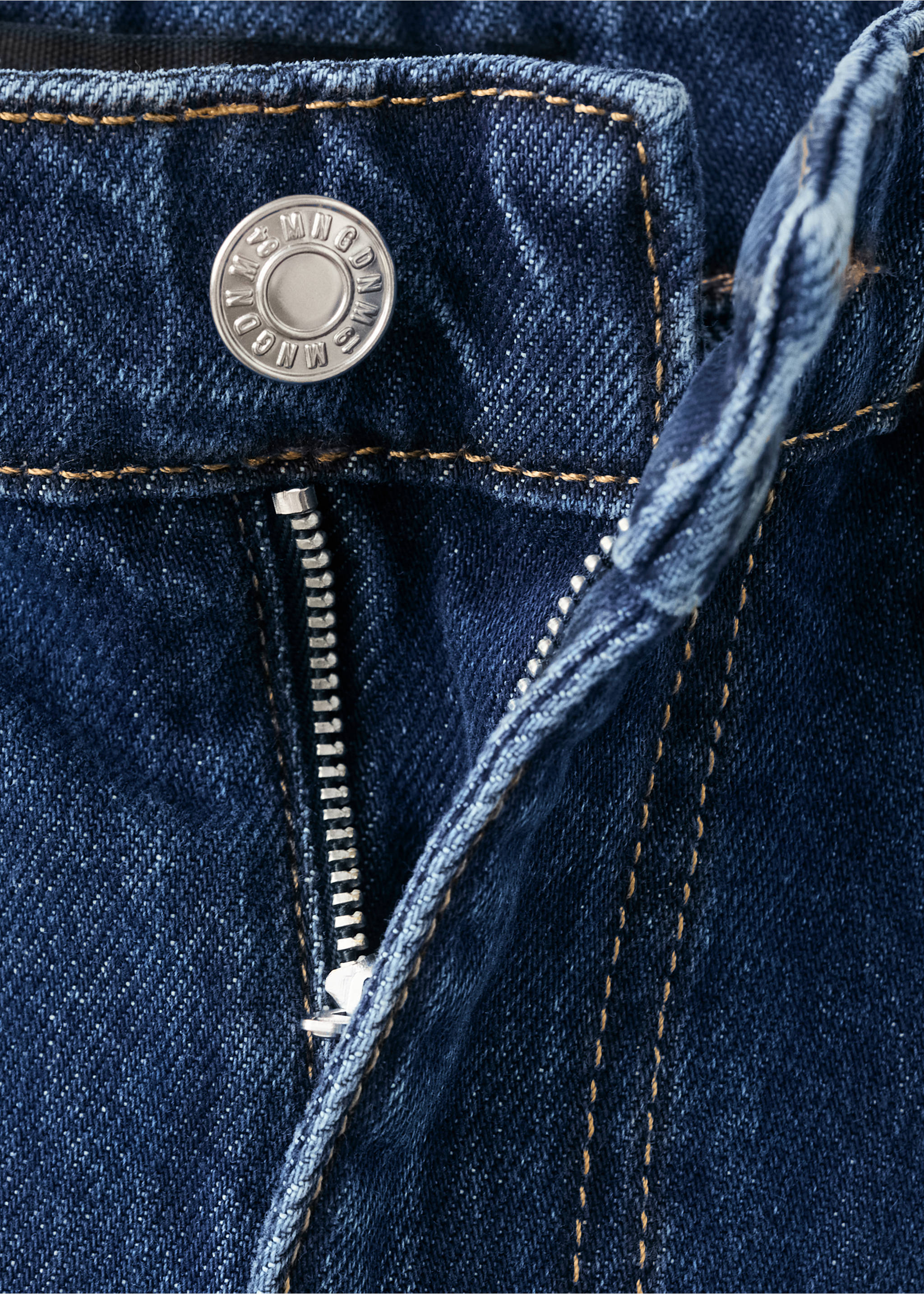 Wide leg mid-rise jeans - Details of the article 8, Open Blue. Ref: 27054437-00.
