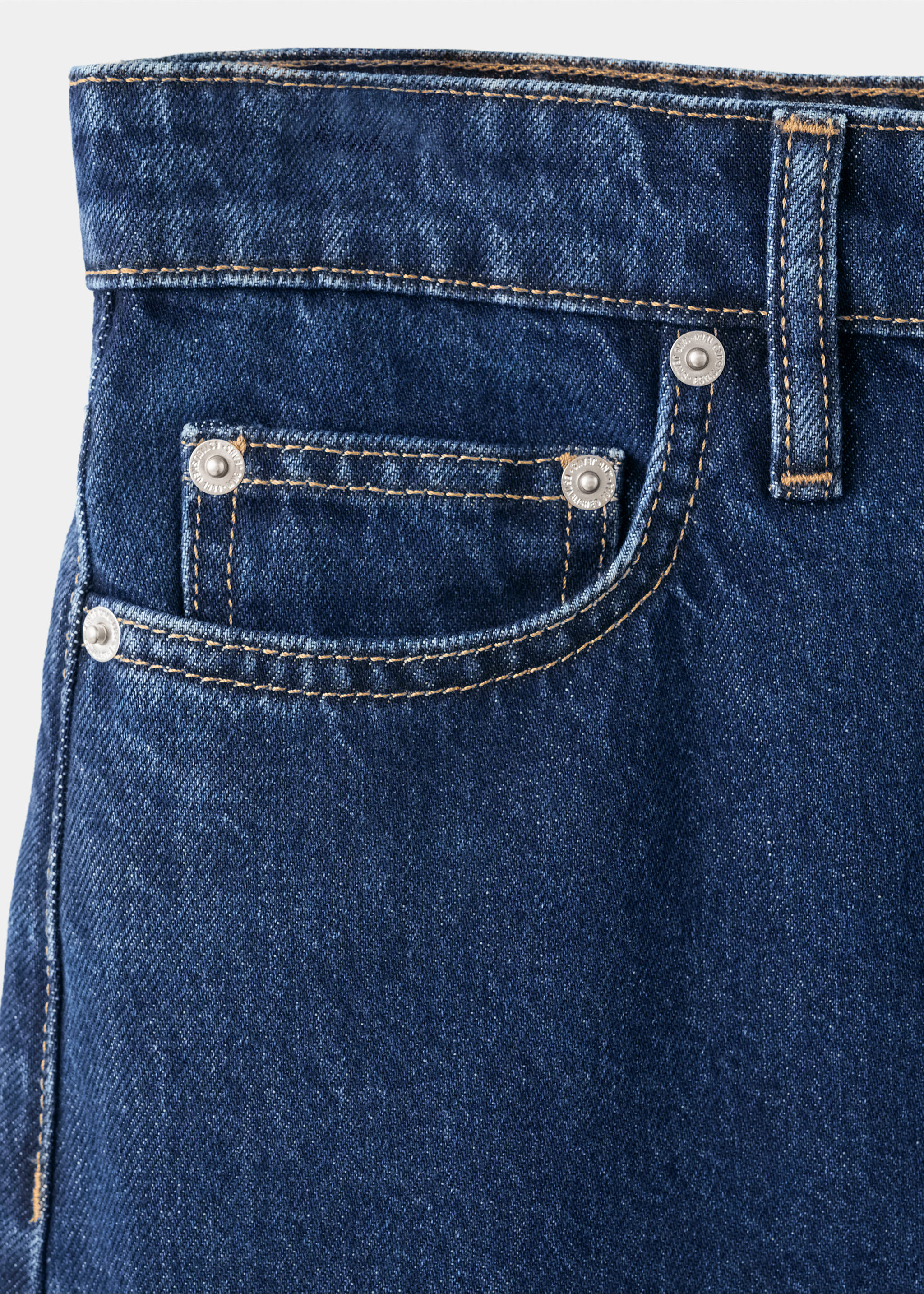Wide leg mid-rise jeans - Details of the article 0, Open Blue. Ref: 27054437-00.